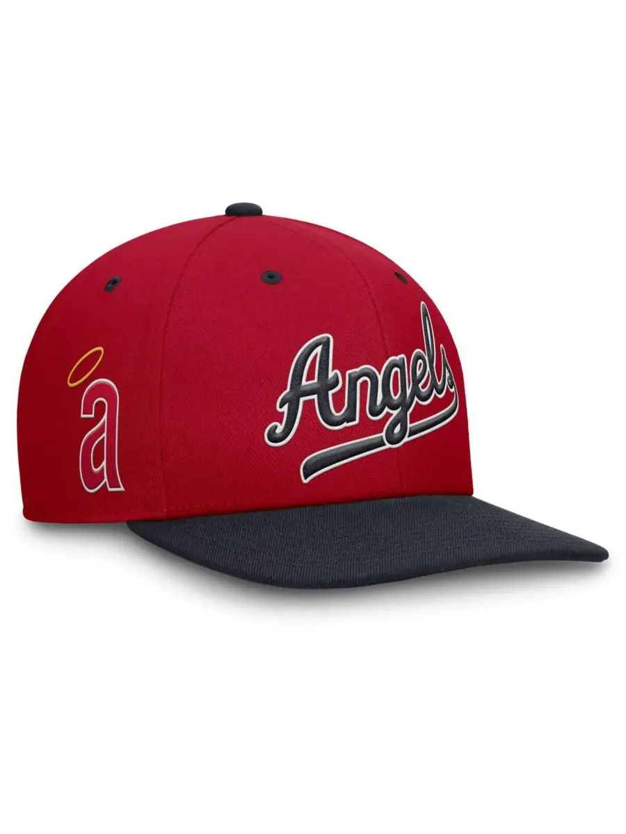 Nike Мужская кепка-снепбэк California Angels Cooperstown Collection Pro Performance — изображение 1 из 4, красный темно-синий