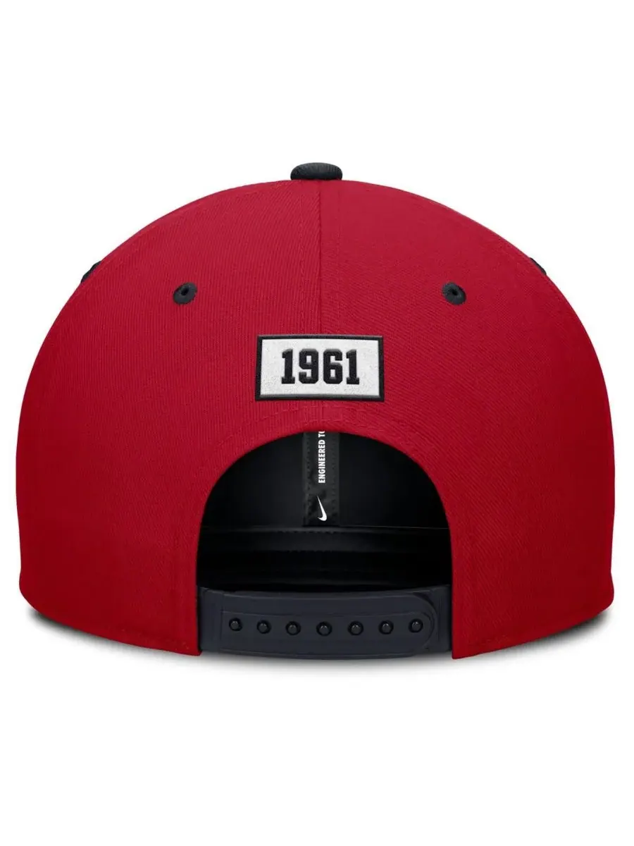 Nike Мужская кепка-снепбэк California Angels Cooperstown Collection Pro Performance — изображение 3 из 4, красный темно-синий