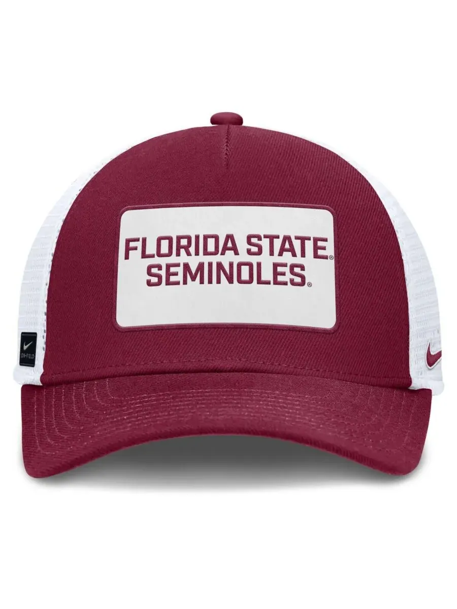 Nike Мужская регулируемая бейсболка-тракер с нашивкой "Florida State Seminoles 2025 On-Field Rise" — изображение 2 из 4