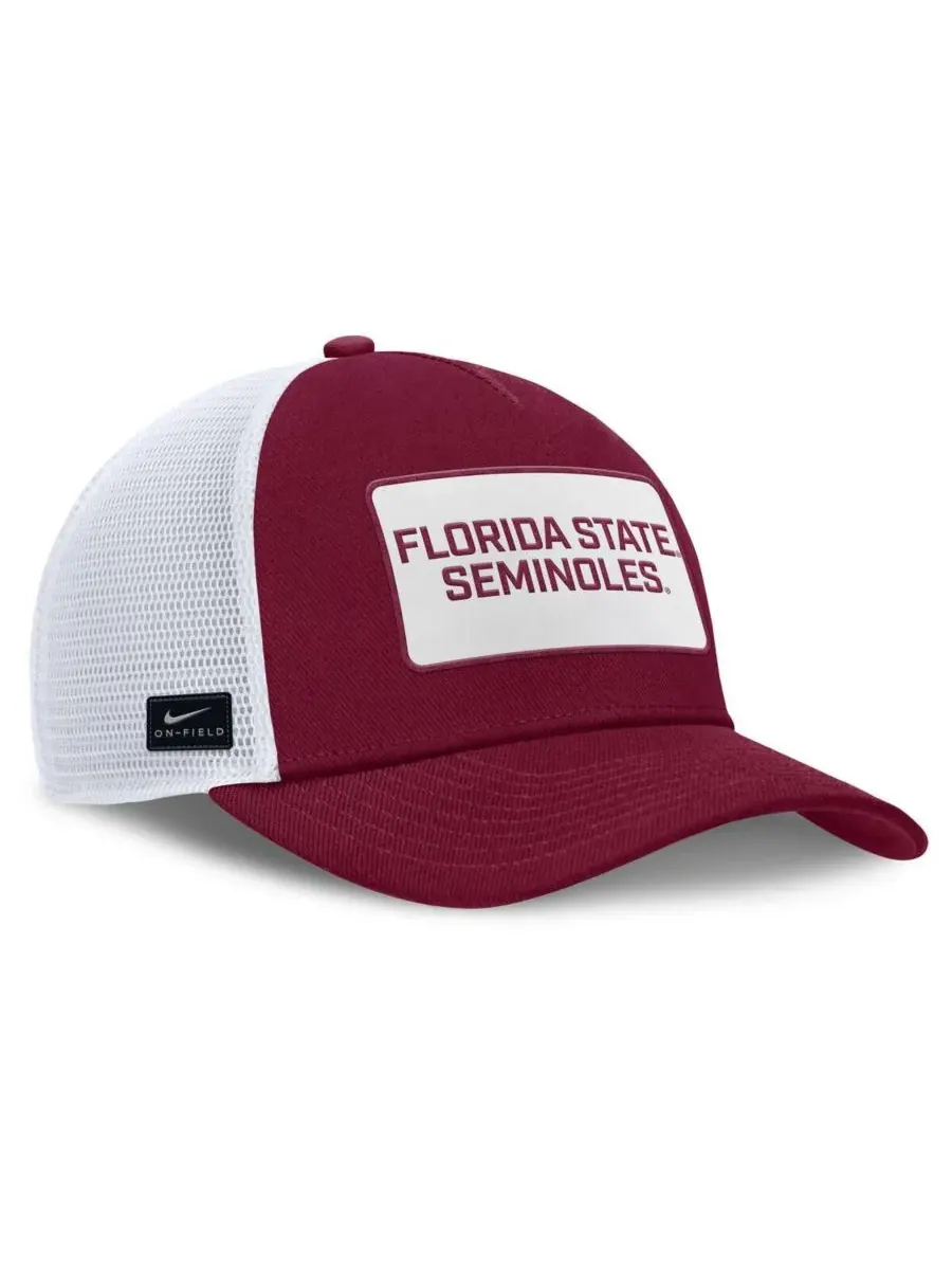 Nike Мужская регулируемая бейсболка-тракер с нашивкой "Florida State Seminoles 2025 On-Field Rise" — изображение 3 из 4