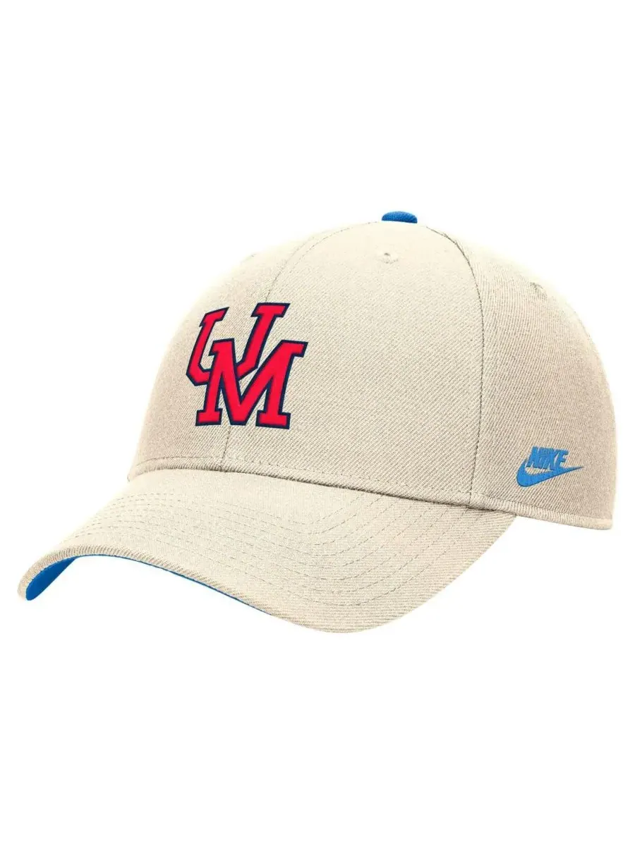 Мужская кепка Natural Ole Miss Rebels Vintage Rise Dri-FIT с регулируемой застежкой Nike — изображение 1 из 2, прозрачный