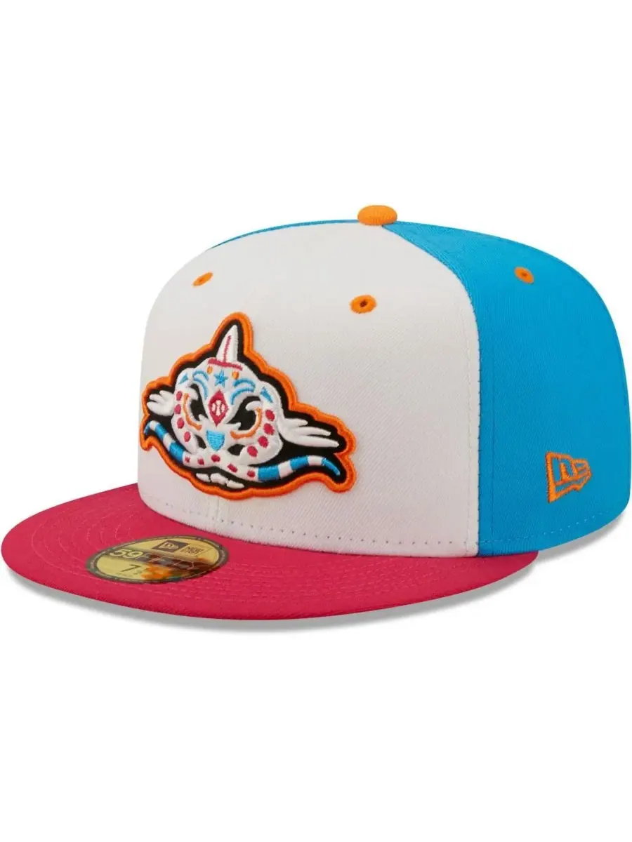 New Era Мужская белая, коралловая шляпа Pescados de Carolina Copa De La Diversion 59FIFTY