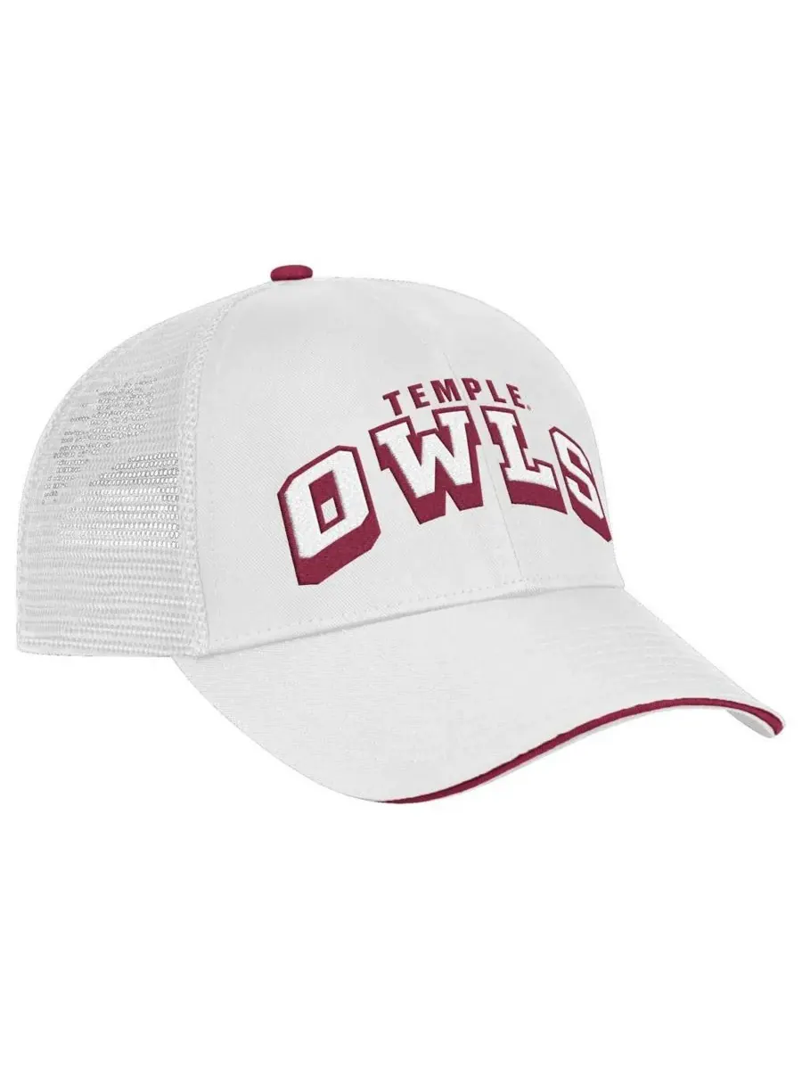 Colosseum Мужская регулируемая кепка White Temple Owls Wyatt — изображение 3 из 4, белый