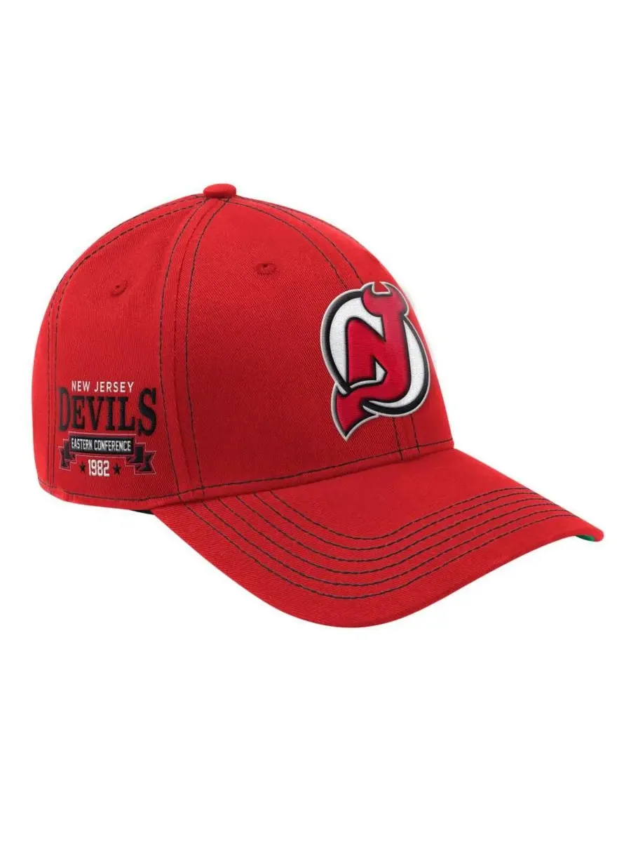 Starter Мужская красная кепка New Jersey Devils Sphere II Curved Starfit с регулируемым размером — изображение 1 из 4