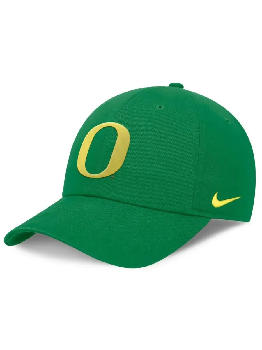 Nike Мужская зеленая регулируемая бейсболка Oregon Ducks Club Performance — изображение 1 из 4, зеленый