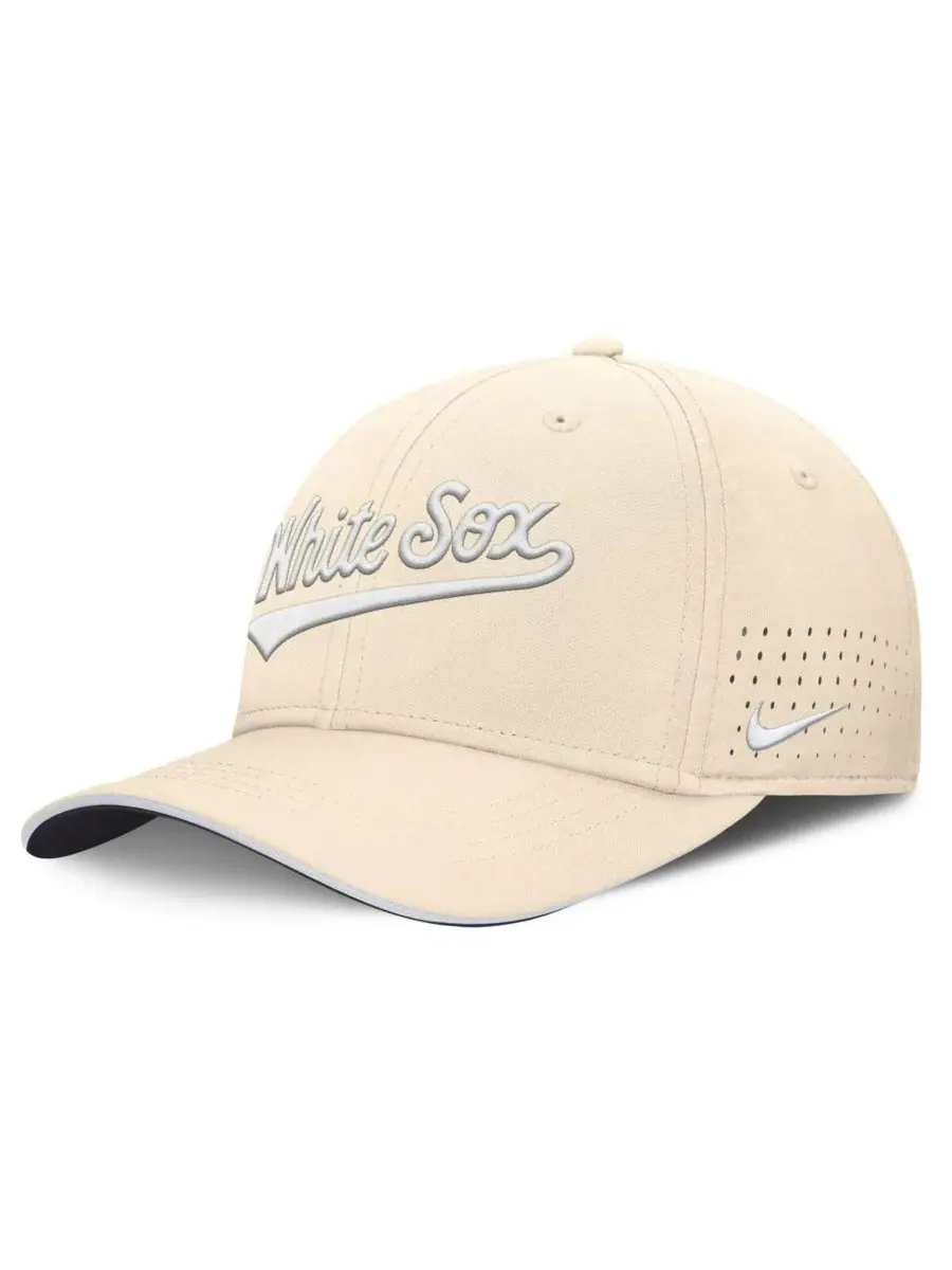 Nike Мужская кремовая бейсболка Chicago White Sox Rise Performance Flex — изображение 1 из 4, бежевый