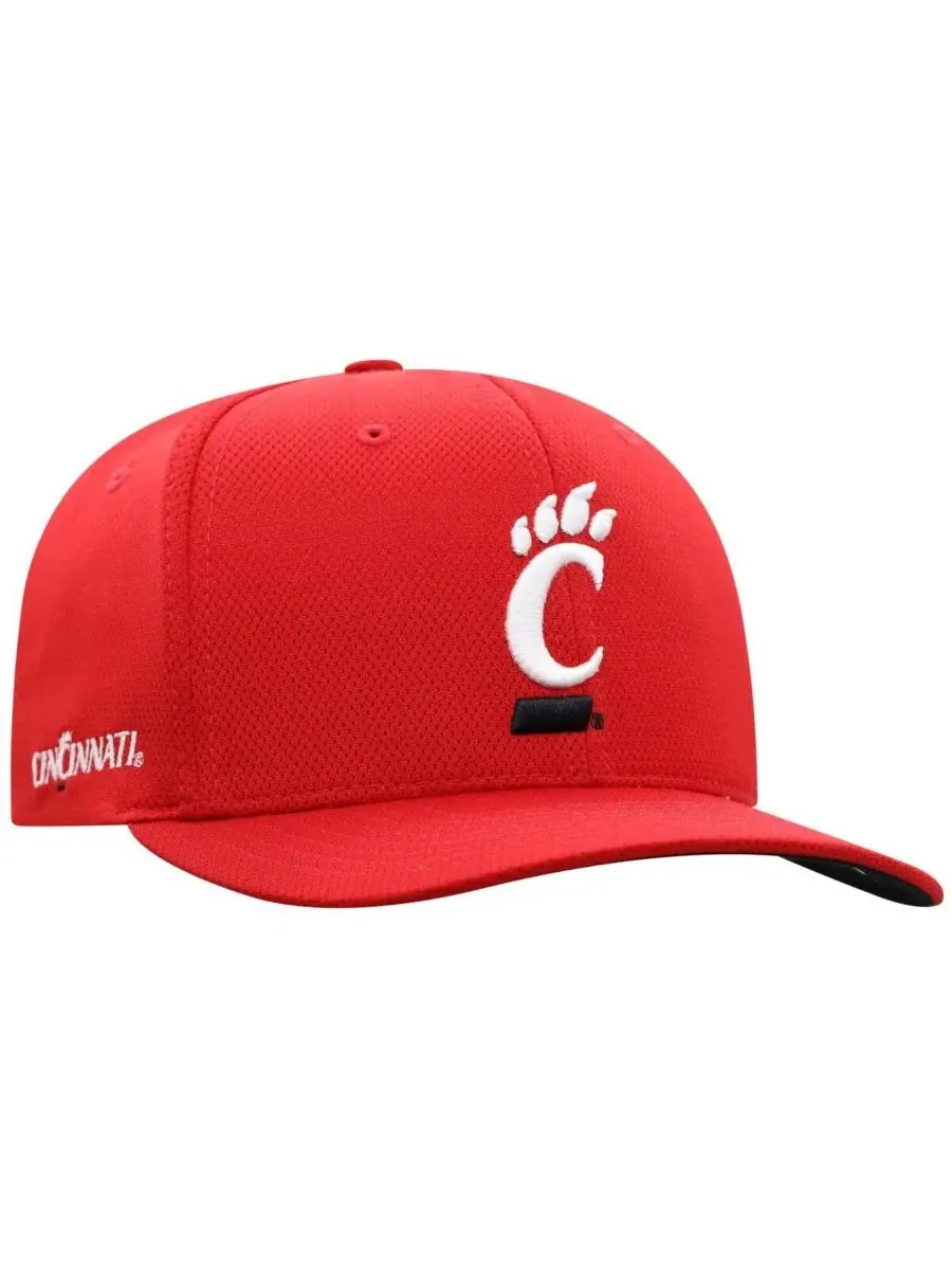 Top of the World Мужская красная кепка Cincinnati Bearcats Reflex Flex — изображение 2 из 3, красный