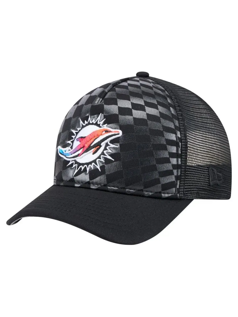 New Era Мужская черная регулируемая кепка Miami Dolphins Gradient 9FORTY — изображение 1 из 5, черный