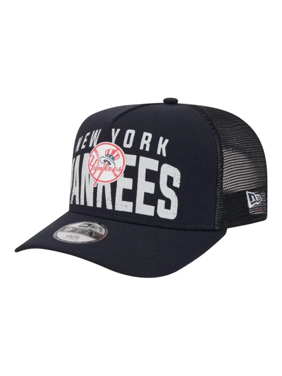 Кепка-снэпбек с принтом, модель Logo Fade A-Frame 9FIFTY New Era — изображение 1 из 5, темно-синий