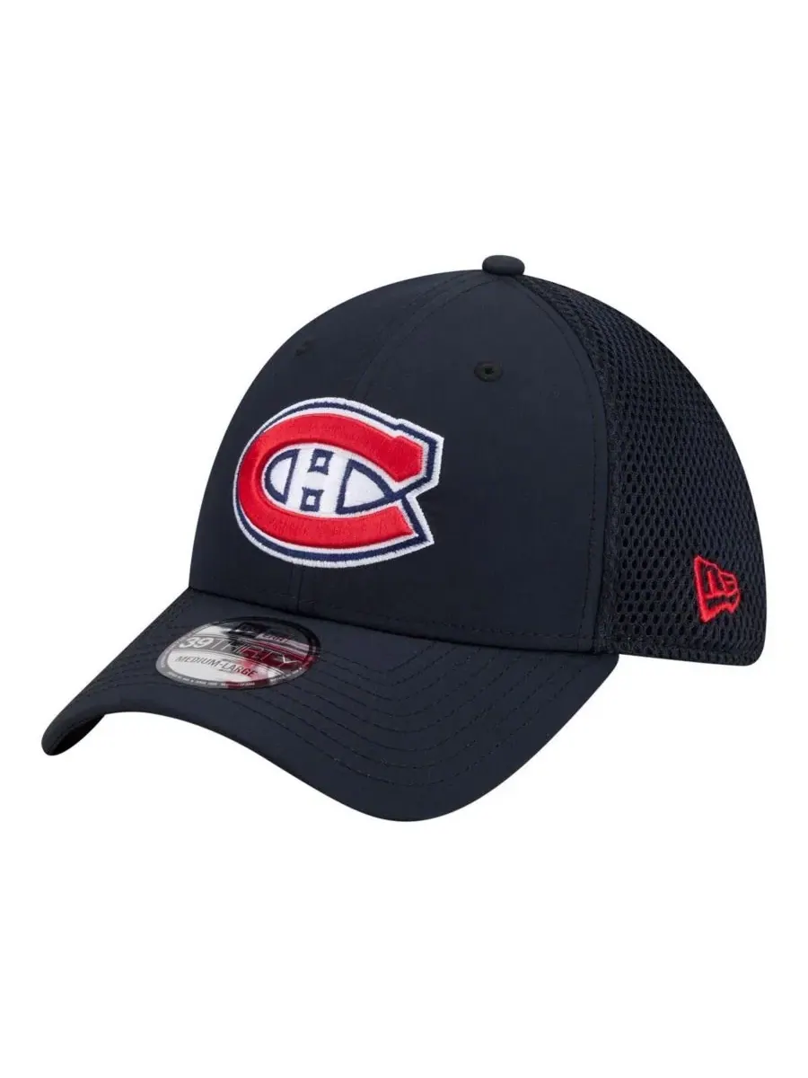 Кепка с вышитым логотипом Montreal Canadiens, 39THIRTY Flex New Era — изображение 1 из 5, темно-синий