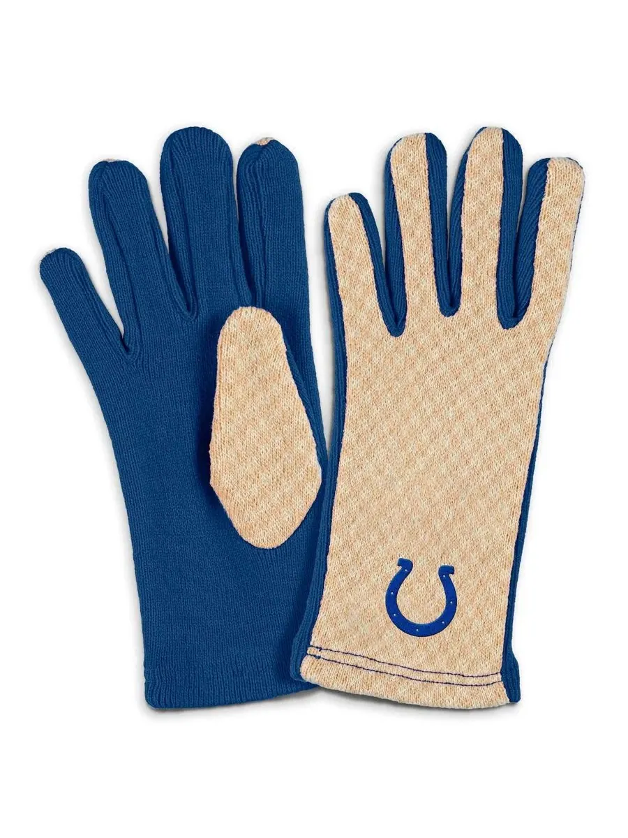 Шарф и перчатки с принтом команды Indianapolis Colts WEAR by Erin Andrews — изображение 3 из 3, бежевый