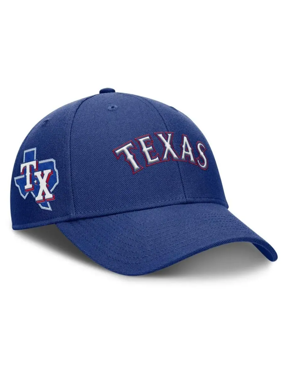 Мужская регулируемая кепка Royal Texas Rangers Rise Gaberdine Nike — изображение 1 из 4, королевский