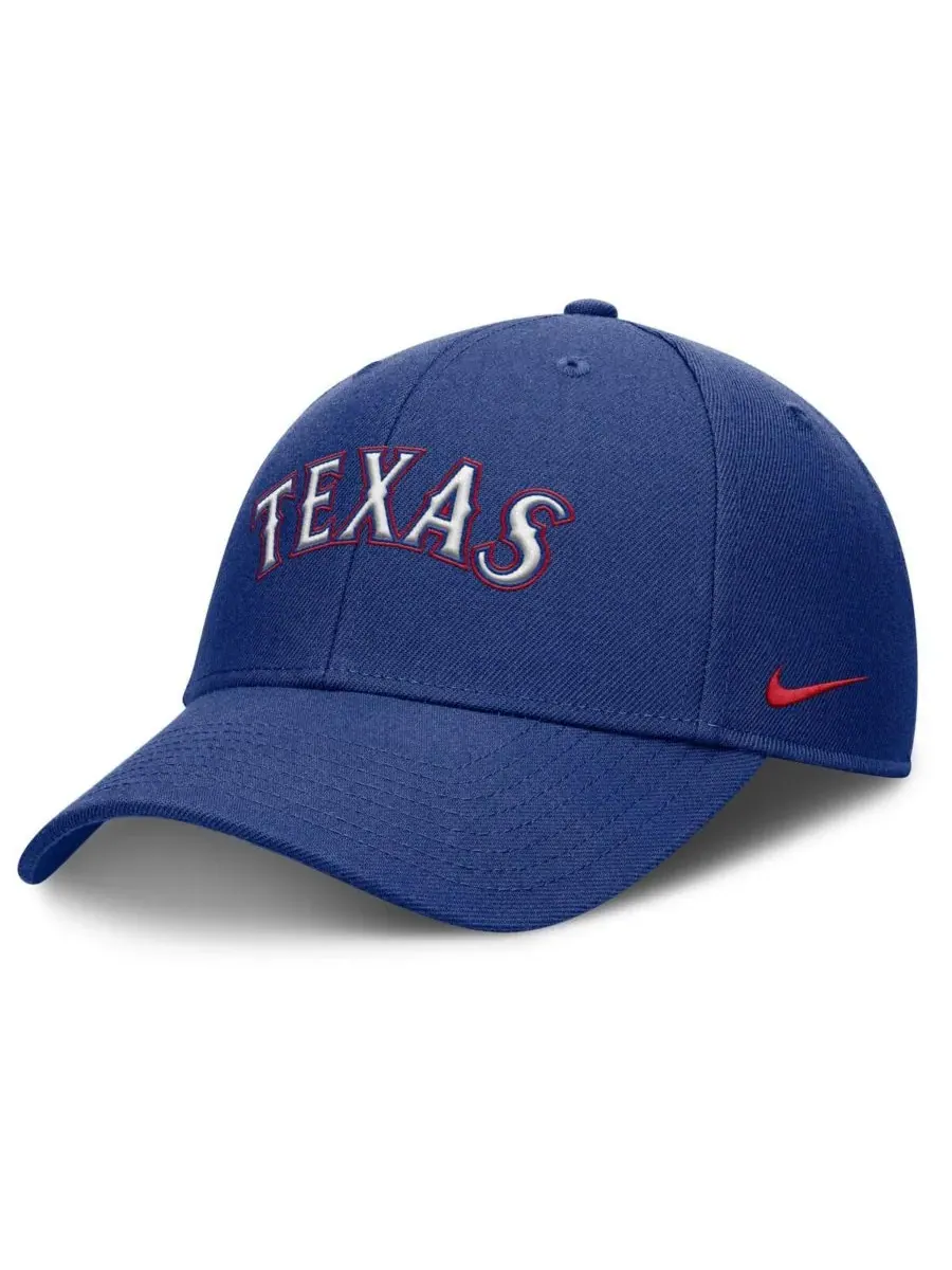 Мужская регулируемая кепка Royal Texas Rangers Rise Gaberdine Nike — изображение 3 из 4, королевский