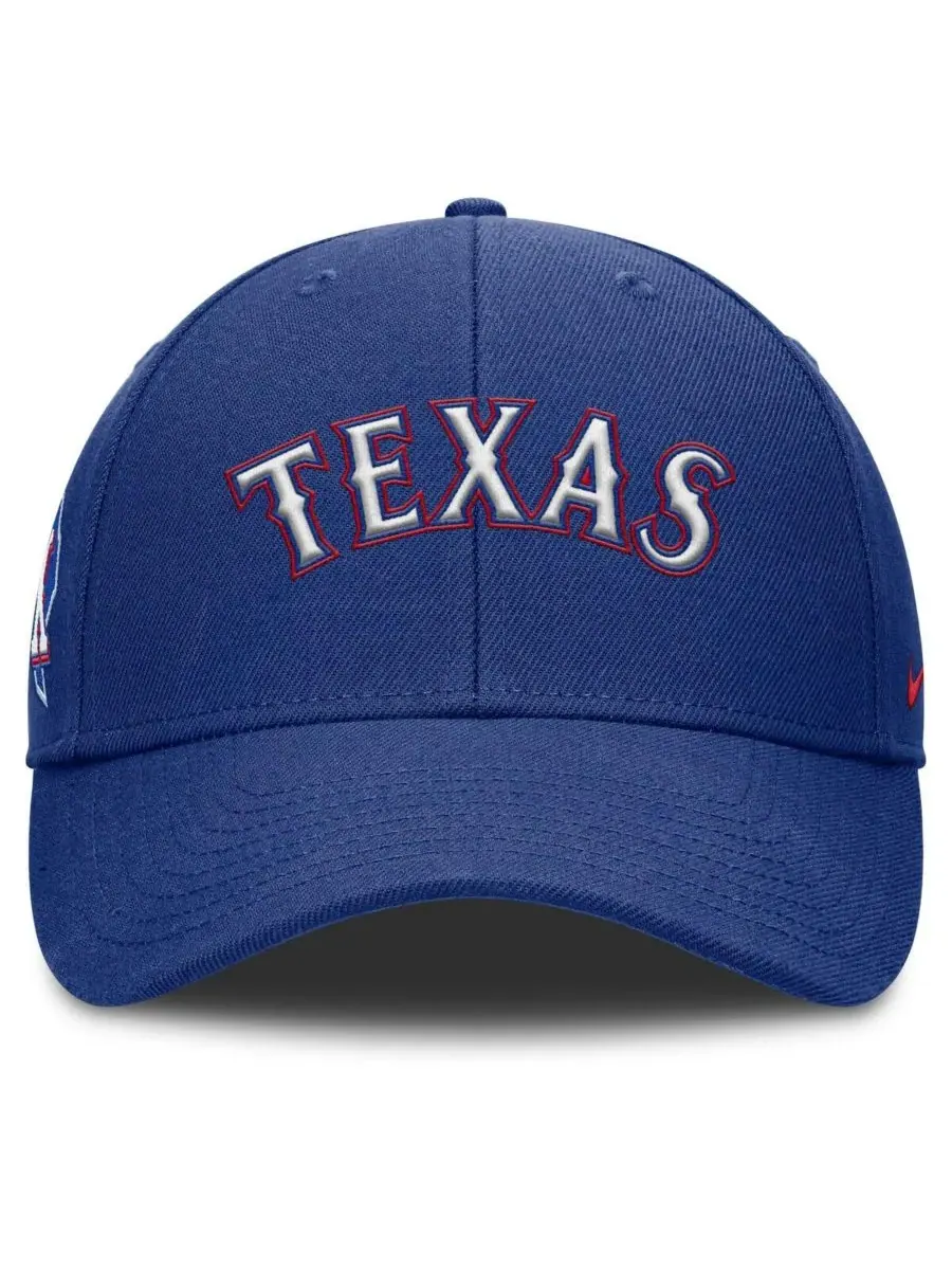 Мужская регулируемая кепка Royal Texas Rangers Rise Gaberdine Nike — изображение 4 из 4, королевский