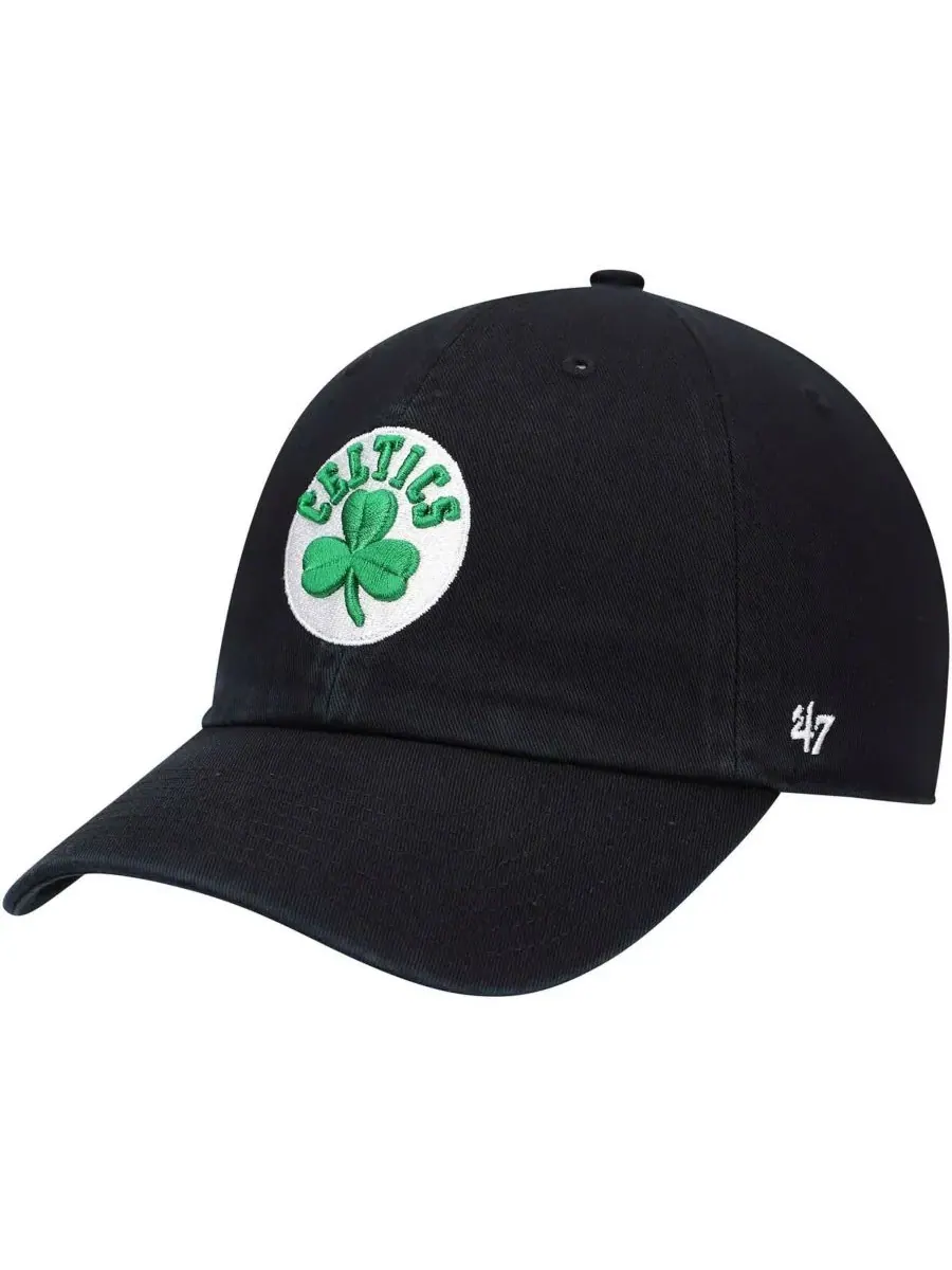 '47 Brand Мужская черная регулируемая кепка Boston Celtics Team Clean Up — изображение 1 из 4, черный