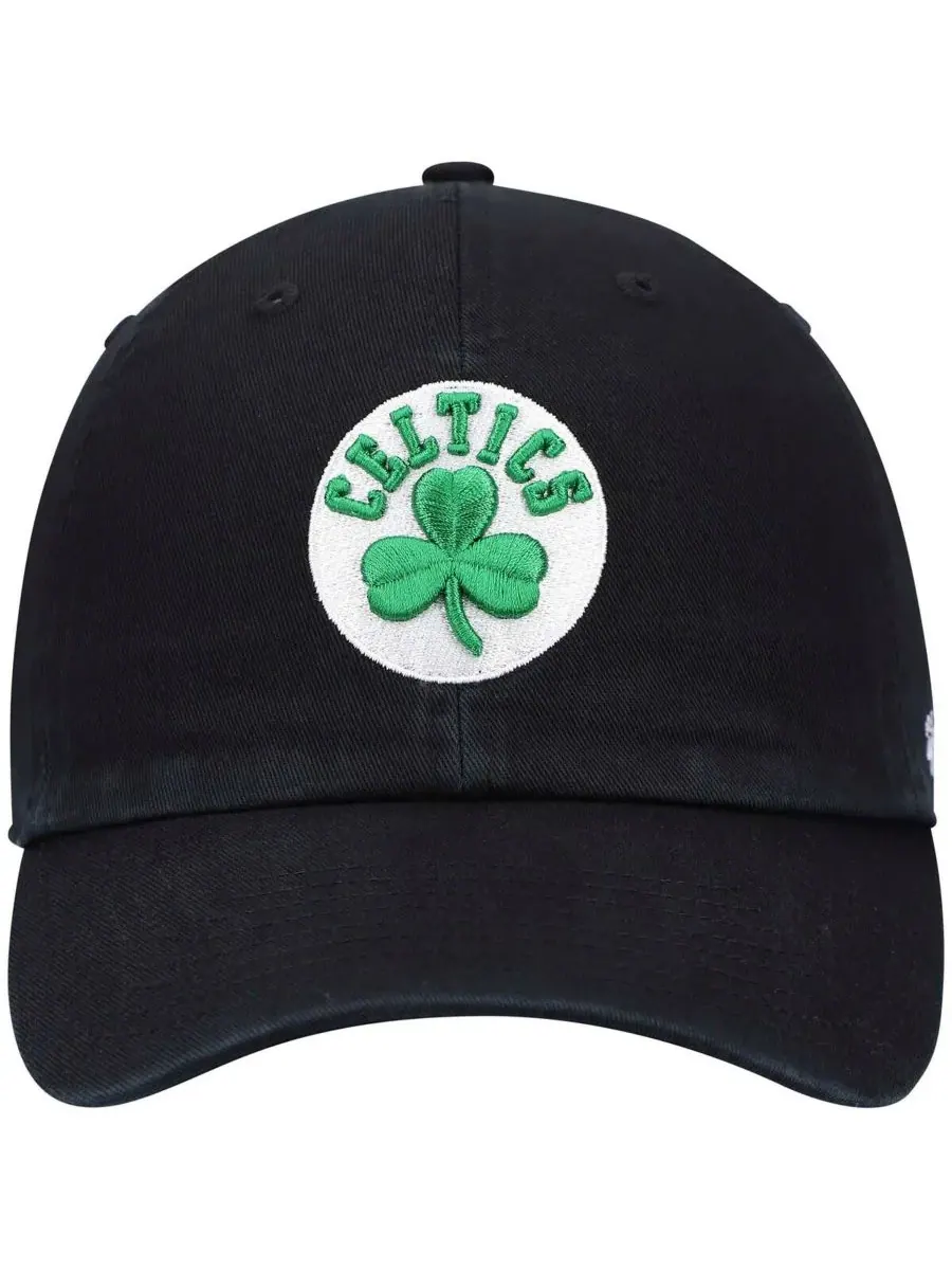'47 Brand Мужская черная регулируемая кепка Boston Celtics Team Clean Up — изображение 2 из 4, черный