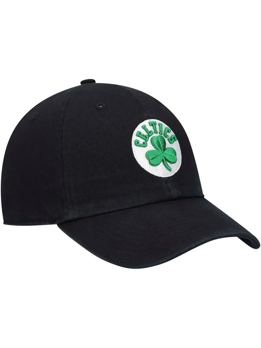 '47 Brand Мужская черная регулируемая кепка Boston Celtics Team Clean Up — изображение 3 из 4, черный