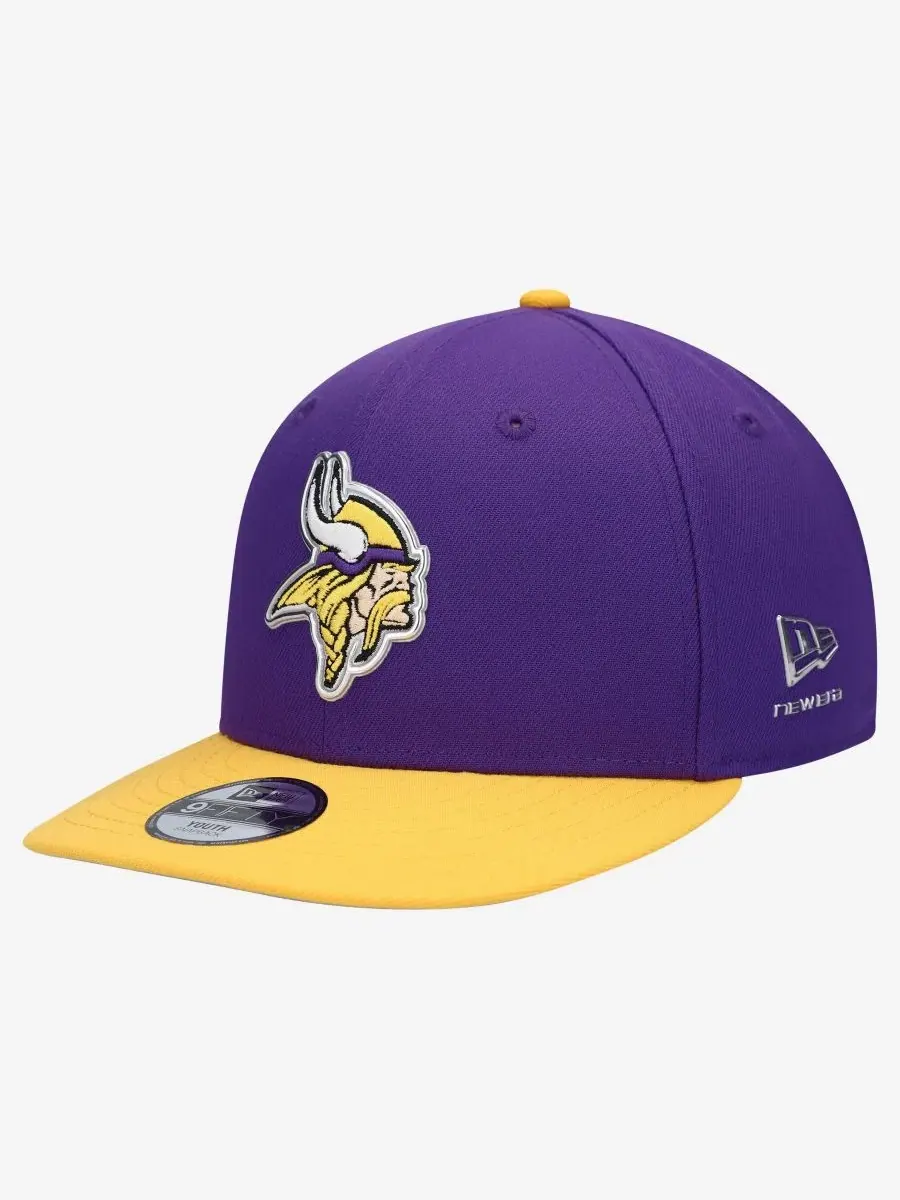 Кепка-снапбек New Era с вышитым логотипом Minnesota Vikings 2026 NFL Draft — изображение 1 из 5, фиолетовый золотистый