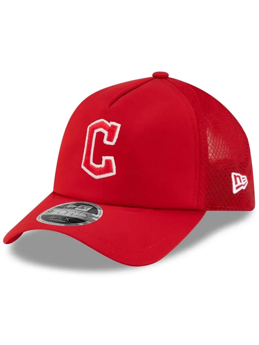 Бейсболка New Era Cleveland Guardians 2026 Batting Practice Apex 9FORTY — изображение 1 из 4, красный