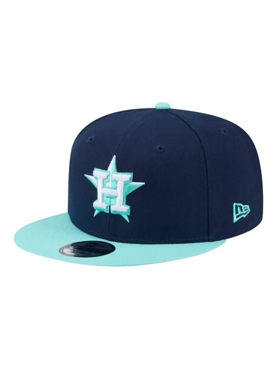Кепка-снепбек с вышитым логотипом Houston Astros, модель Color Pack 9FIFTY New Era — изображение 1 из 5, темно-синий