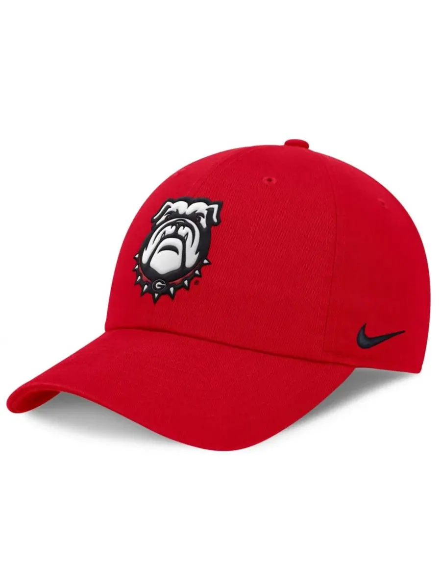 Кепка Nike Georgia Bulldogs Club Dri-FIT с вышитым логотипом — изображение 1 из 4, красный