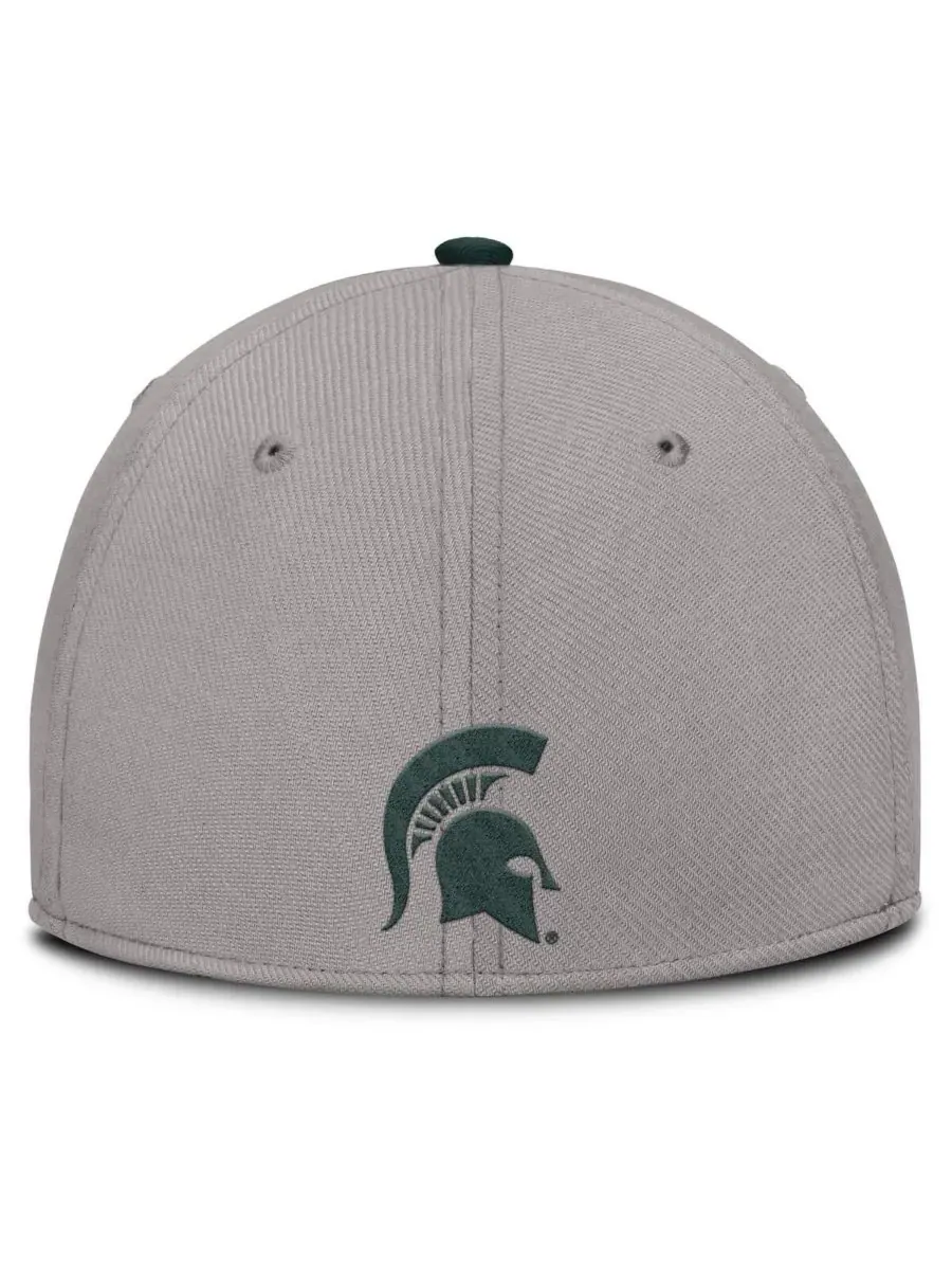 Nike Мужская серая бейсболка Michigan State Spartans Rise Prep Performance Flex Hat — изображение 3 из 4, серый