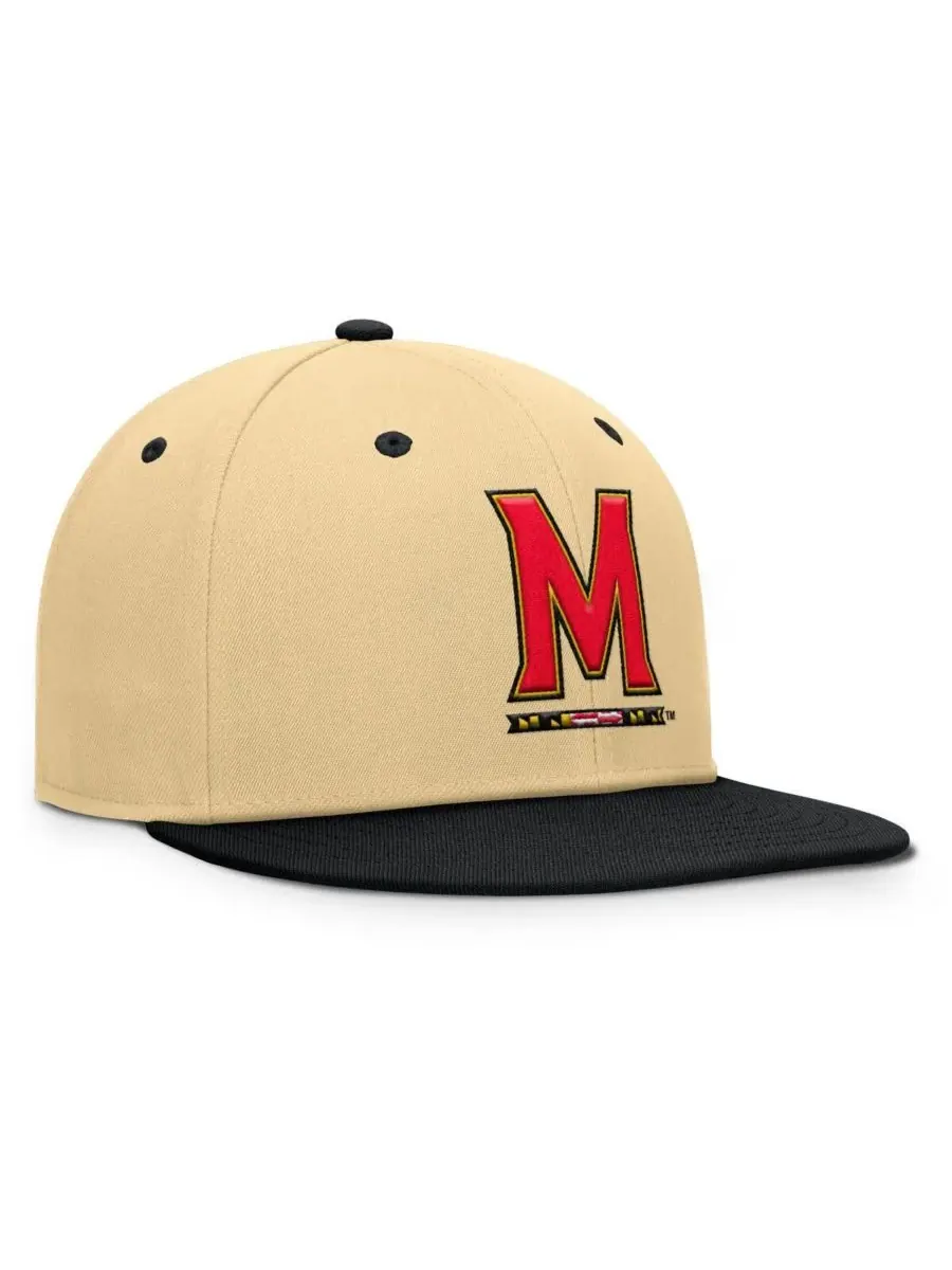 Fanatics Мужская золотисто-черная бейсболка Maryland Terrapins Balance Fitted Hat — изображение 3 из 4, золотистый черный