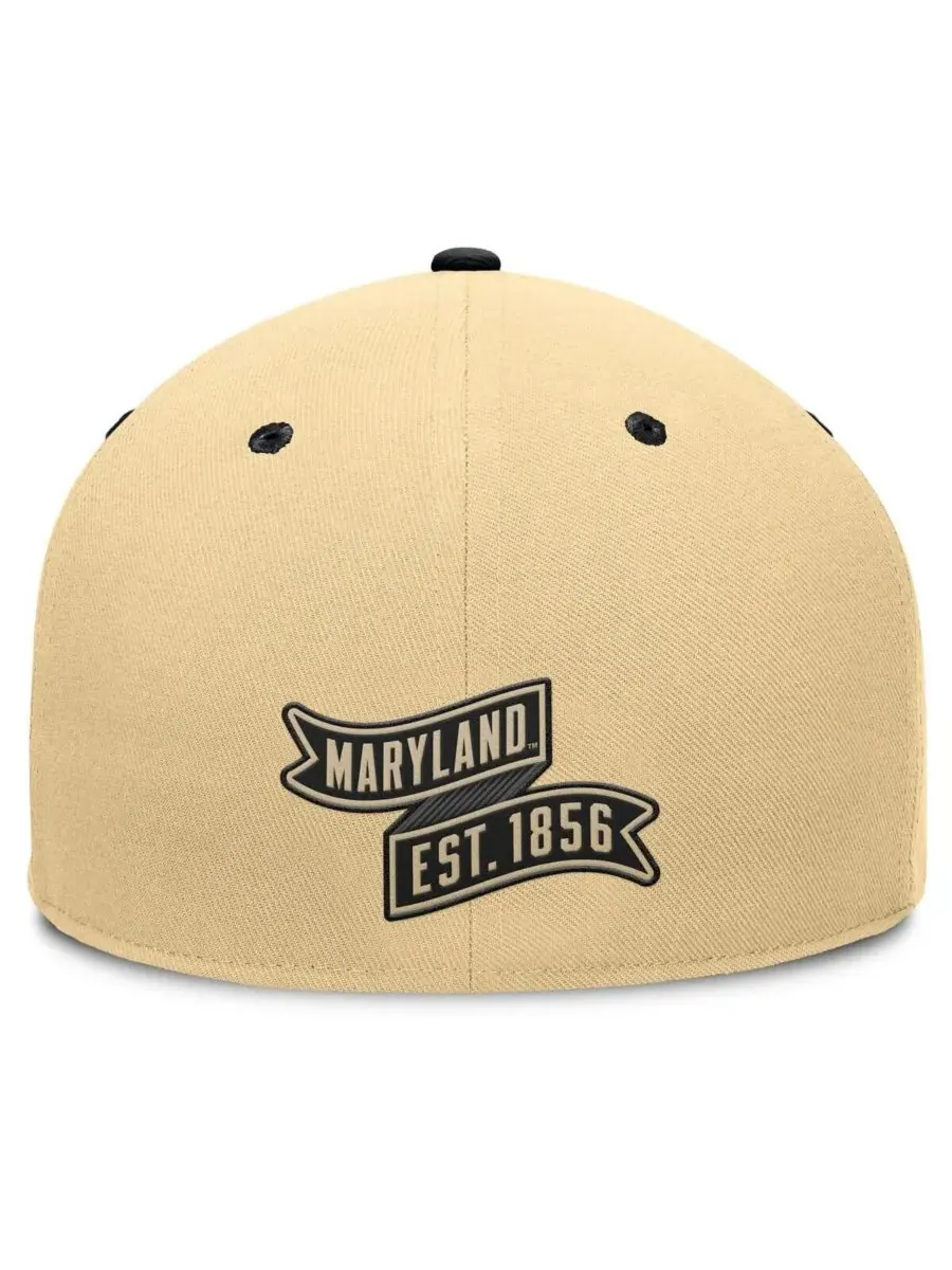 Fanatics Мужская золотисто-черная бейсболка Maryland Terrapins Balance Fitted Hat — изображение 4 из 4, золотистый черный