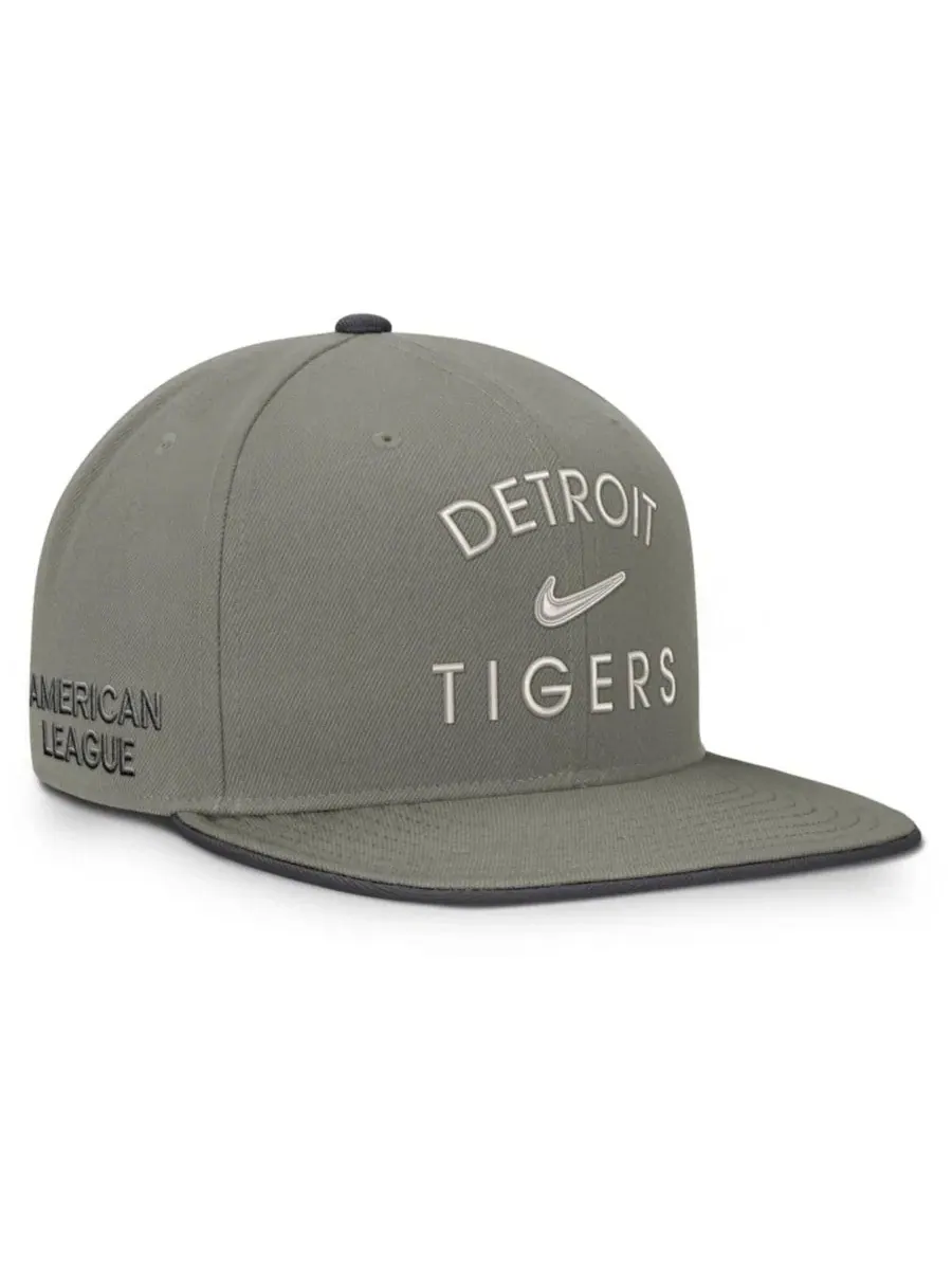 Кепка-снапбек с вышивкой Detroit Tigers Nike — изображение 1 из 5, серый
