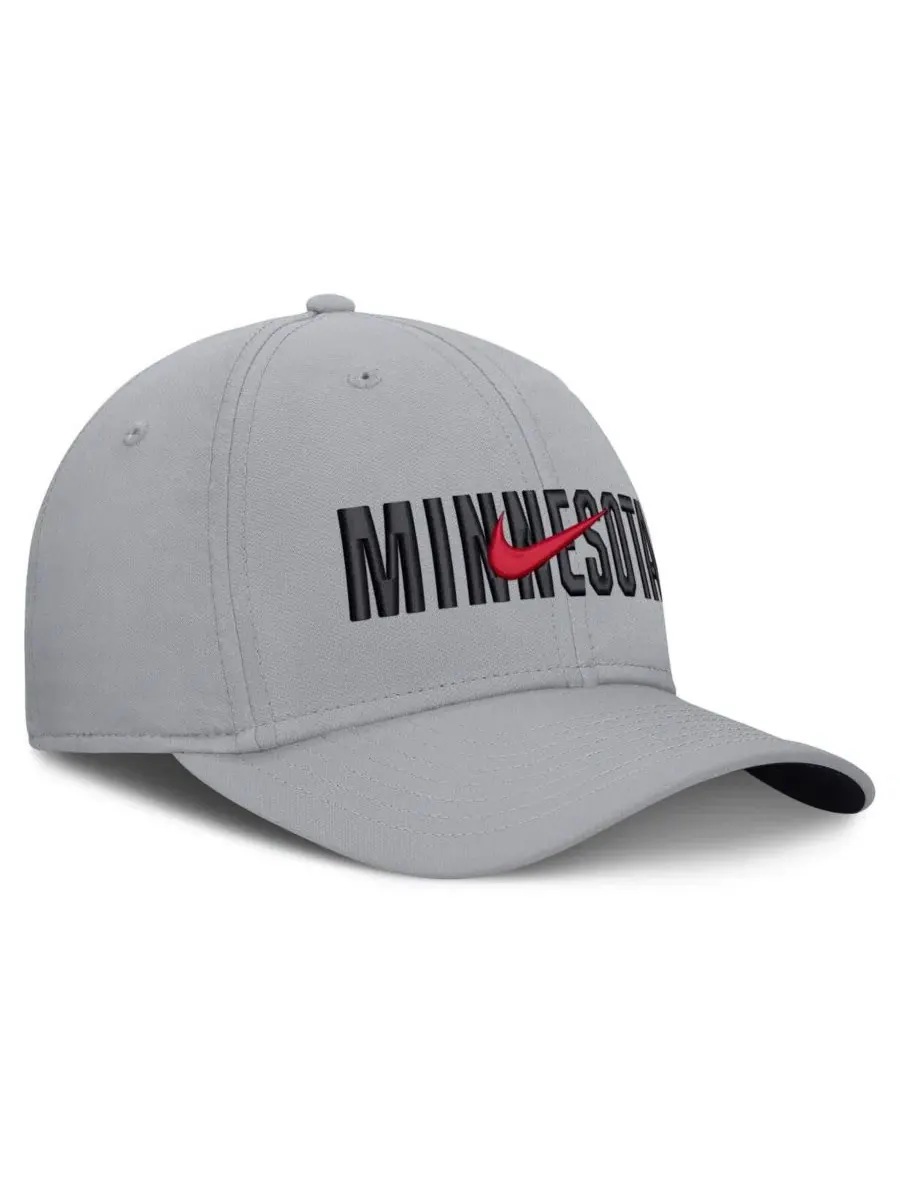 Мужская серая кепка Minnesota Twins Primetime Dri-FIT Rise Bozz Flex Nike — изображение 3 из 4, серый