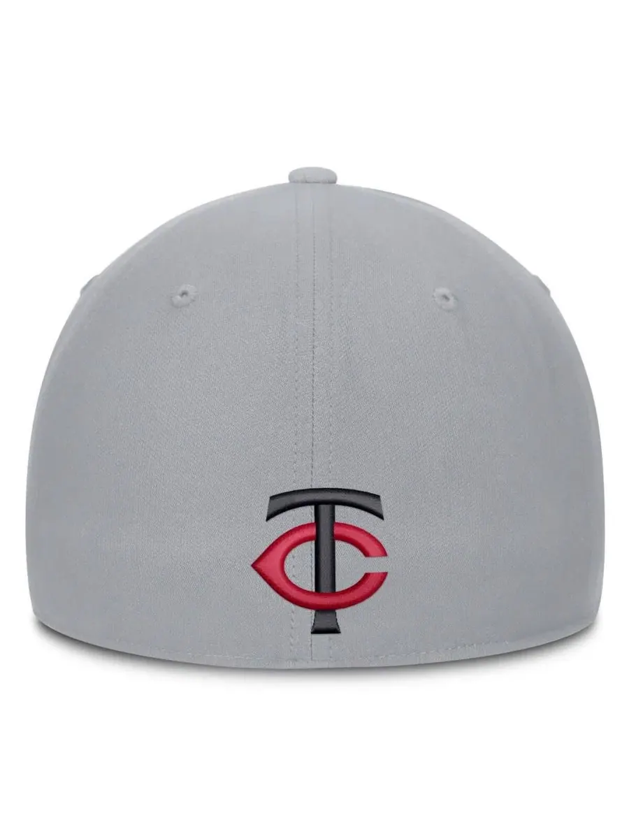 Мужская серая кепка Minnesota Twins Primetime Dri-FIT Rise Bozz Flex Nike — изображение 4 из 4, серый