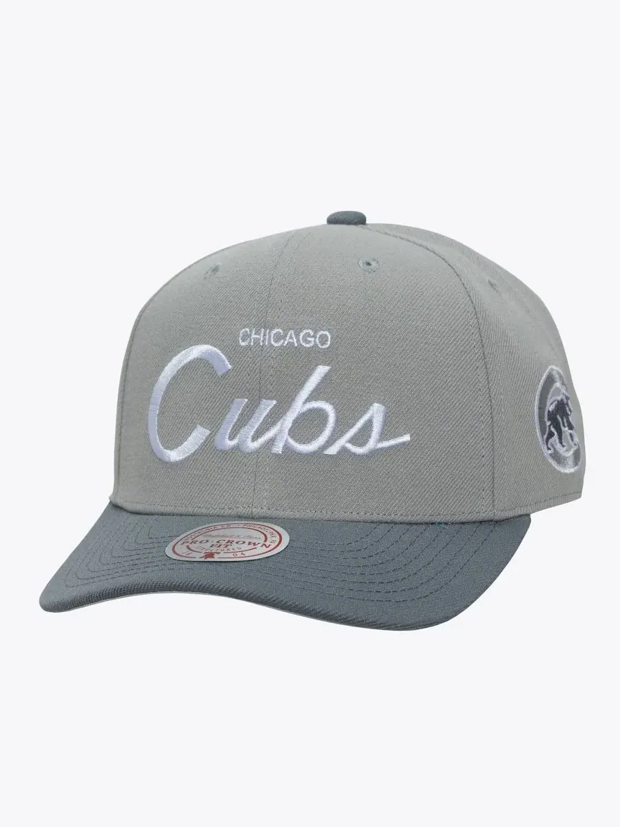 Кепка с вышивкой Chicago Cubs Mitchell & Ness — изображение 1 из 2, серый