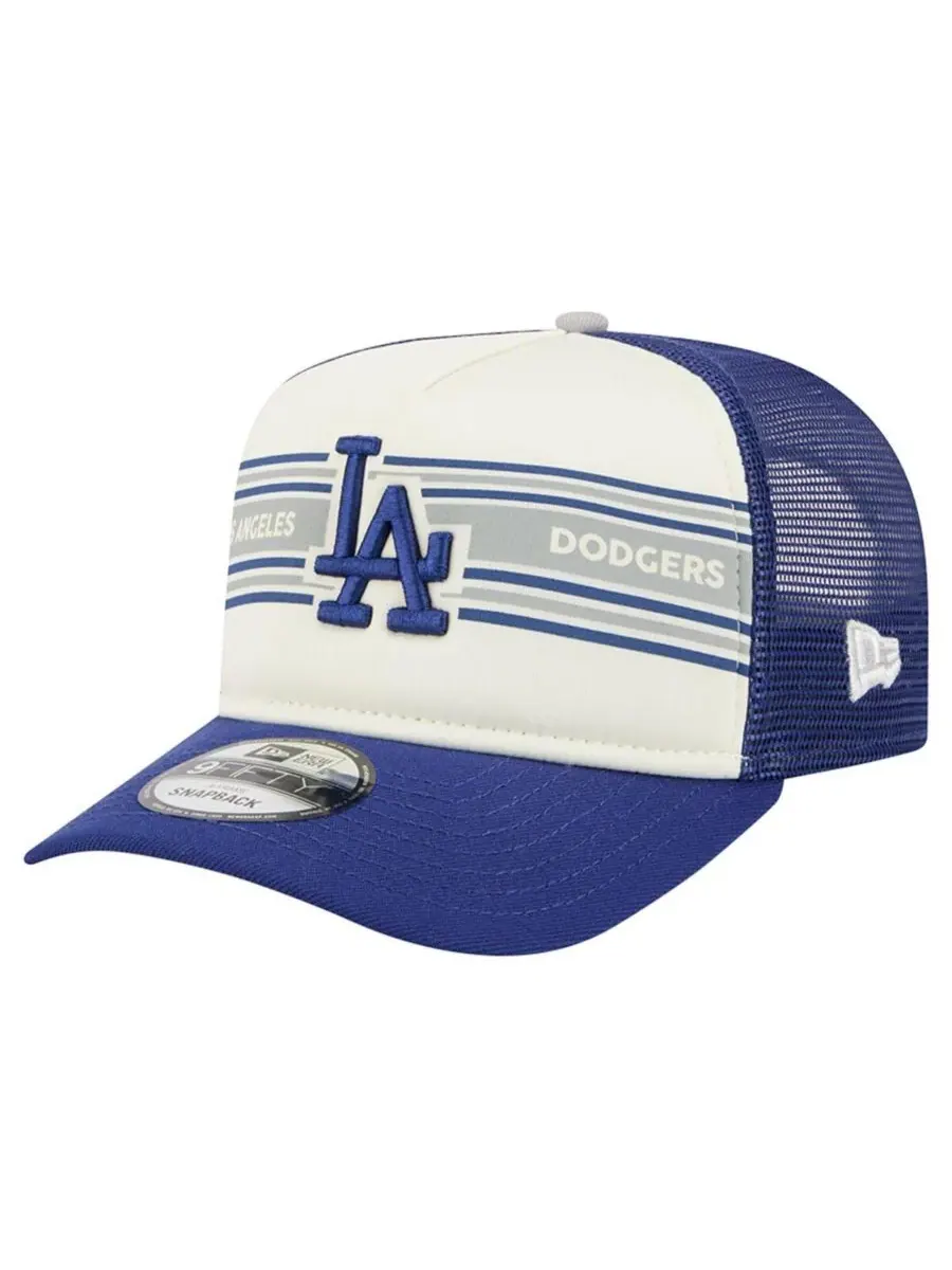 New Era Мужская кепка-тракер Los Angeles Dodgers с баннером A-Frame и надписью 9FIFTY — изображение 1 из 4, кремовый