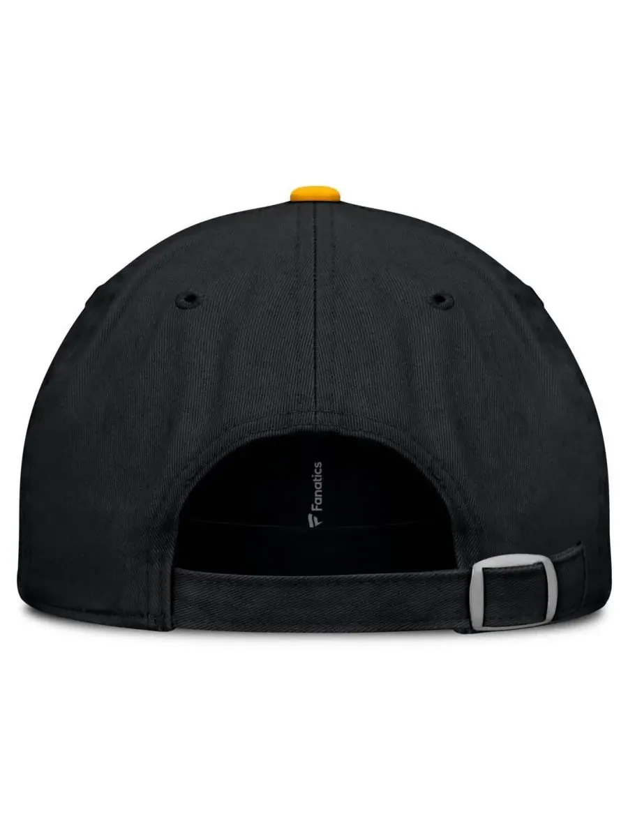 Fanatics Мужская регулируемая кепка Pittsburgh Penguins Heritage Home Ice Two-Tone — изображение 4 из 4, черный золотистый