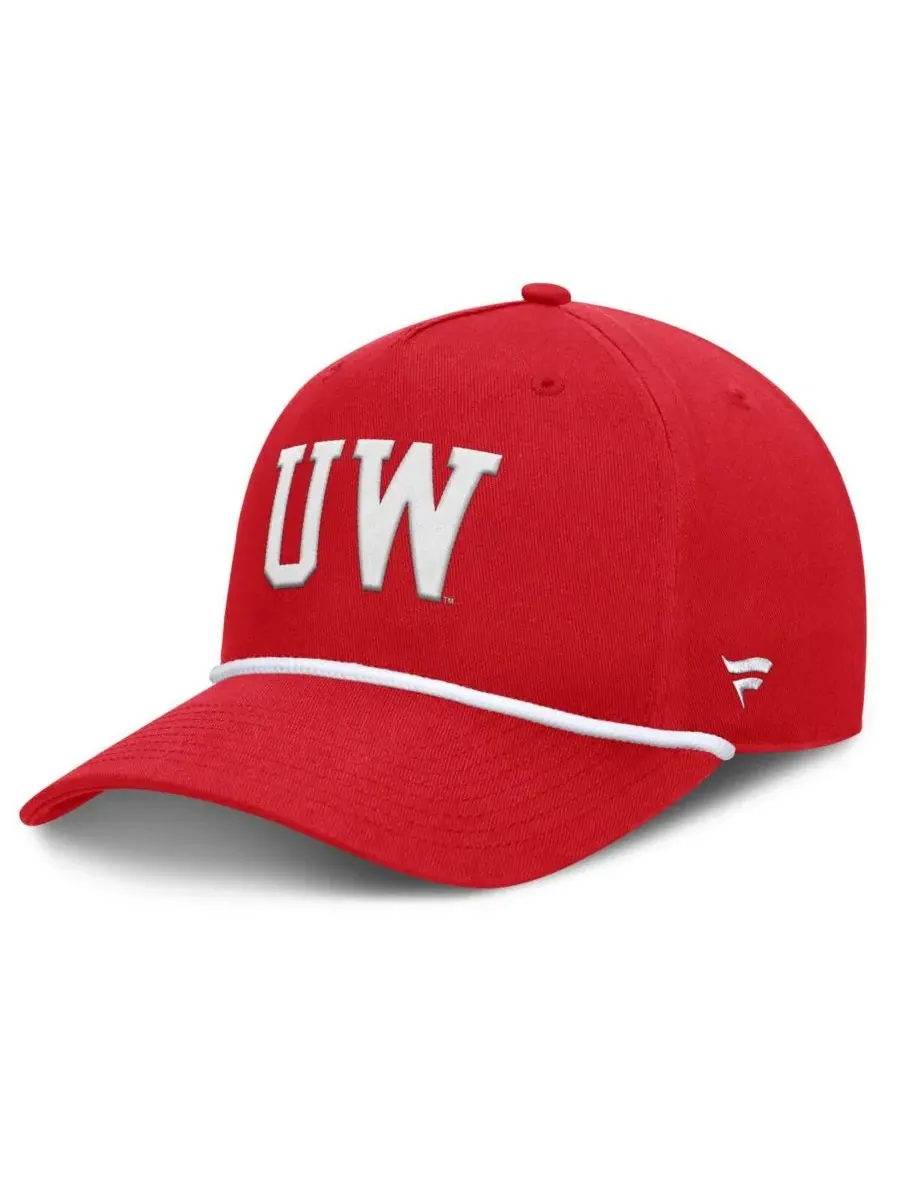 Fanatics Мужская красная регулируемая кепка с символикой команды Wisconsin Badgers, символикой — изображение 1 из 3, красный