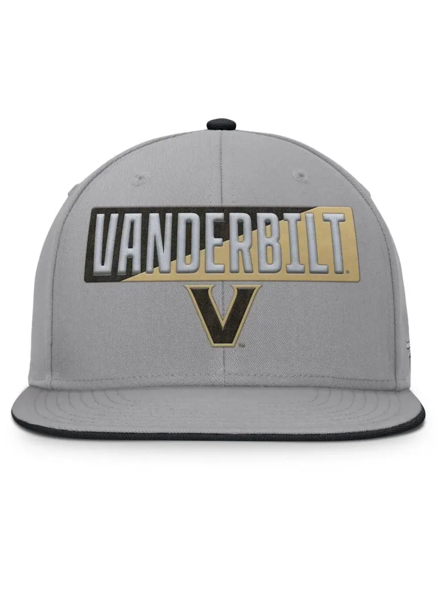Fanatics Мужская серая кепка-бейсболка Vanderbilt Commodores Duo с регулируемой застежкой — изображение 4 из 4, серый черный