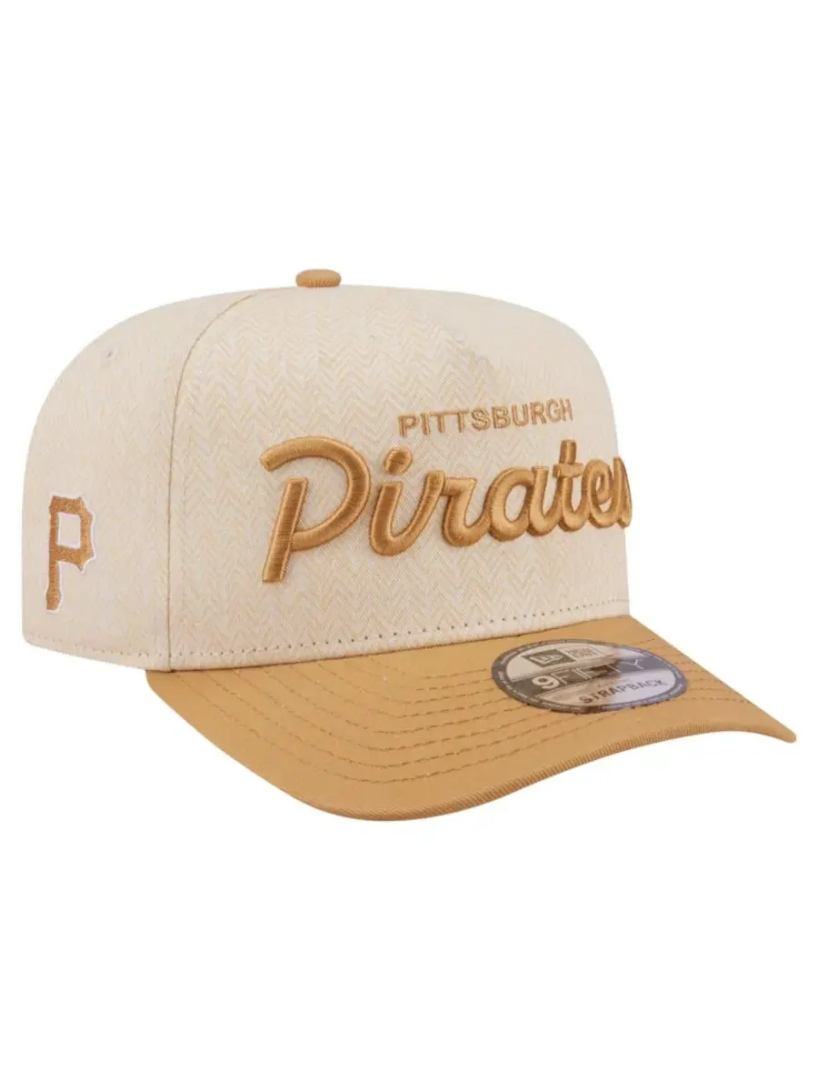 Кепка-снапбек с высокой тульей Pittsburgh Pirates Herringbone 9FIFTY A-Frame New Era — изображение 1 из 5, бежевый