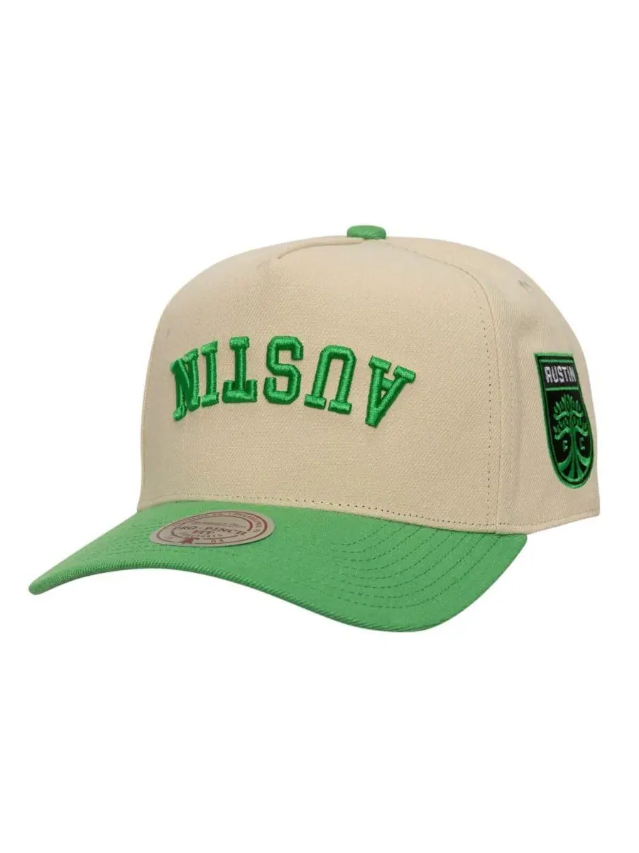 Кепка Upside Down Pro Pinch Snapback Austin FC Mitchell & Ness — изображение 1 из 4, зеленый