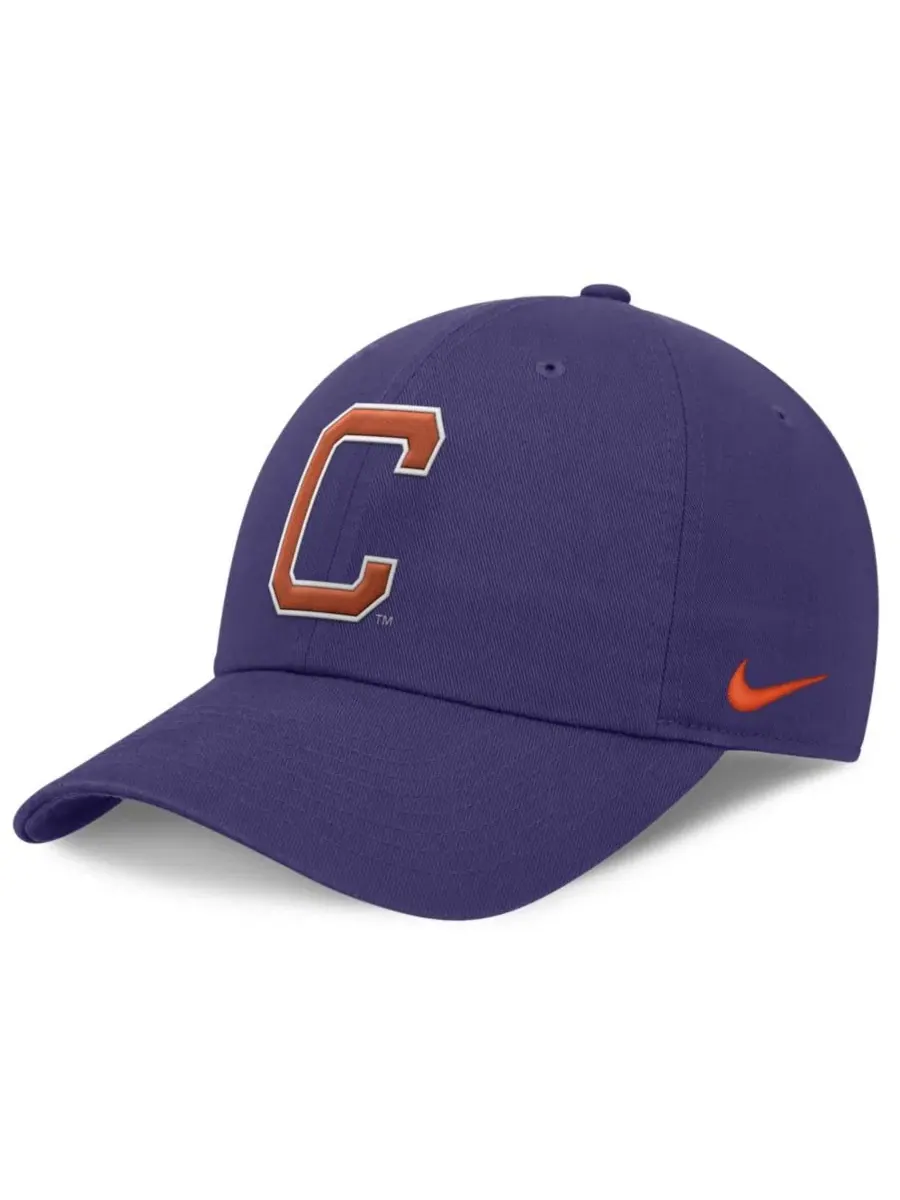 Кепка Nike Club с вышитым логотипом Clemson Tigers — изображение 1 из 4, фиолетовый