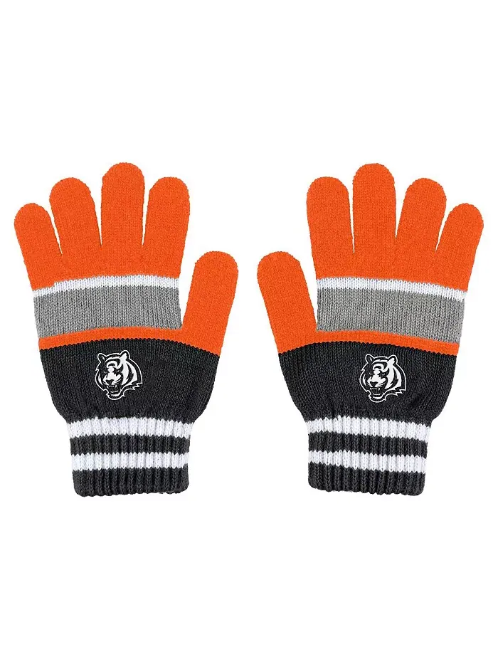 Женский комплект перчаток и шарфа Cincinnati Bengals Stripe WEAR by Erin Andrews — изображение 2 из 3