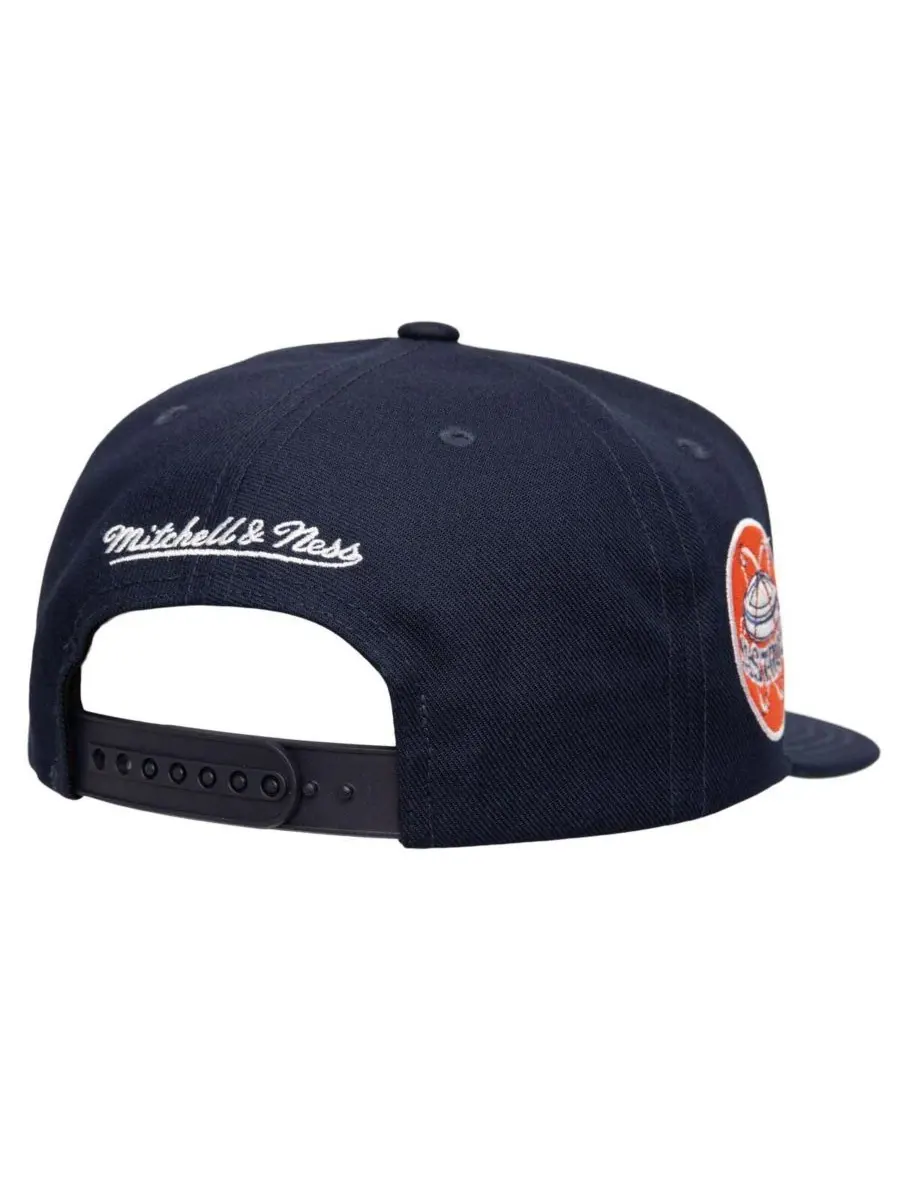 Mitchell & Ness Мужская темно-синяя бейсболка Houston Astros Double Up Snapback — изображение 2 из 2, темно-синий