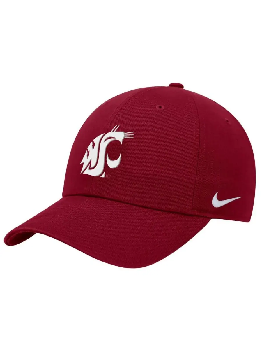 Nike Мужская регулируемая кепка цвета малиновой овчины с символикой клуба Washington State Cougars — изображение 1 из 2
