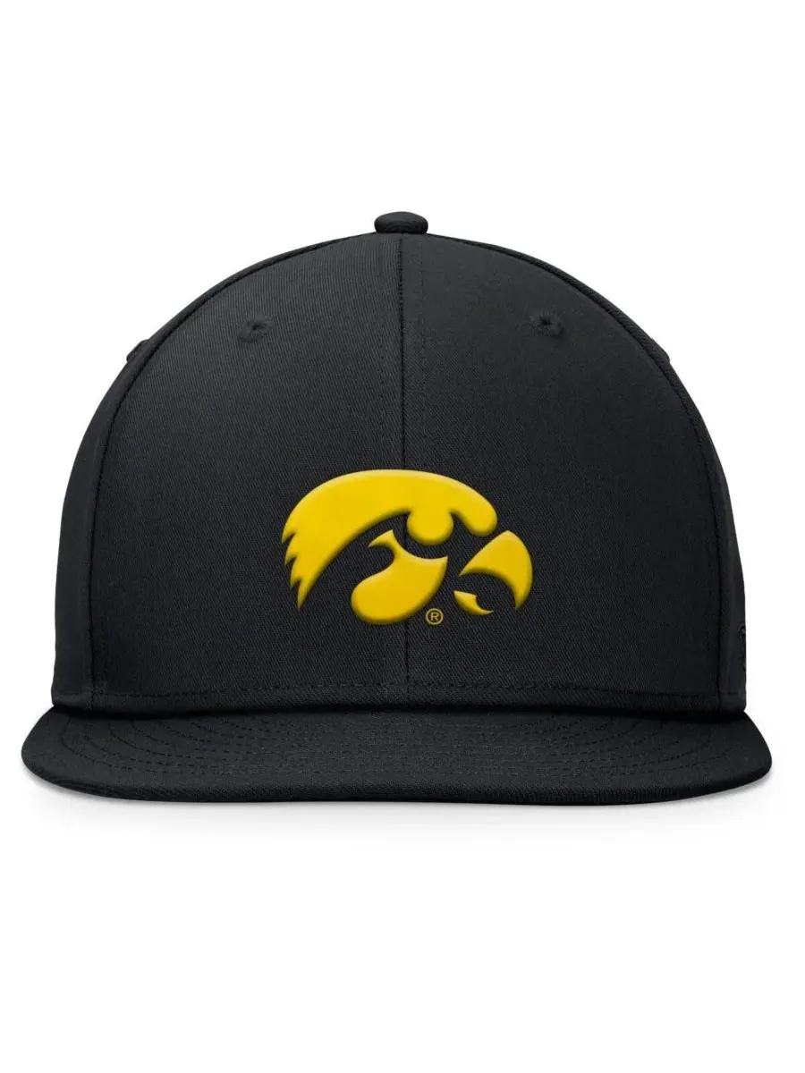 Top of the World Мужская черная бейсболка Iowa Hawkeyes Fundamental Snapback — изображение 4 из 4, черный