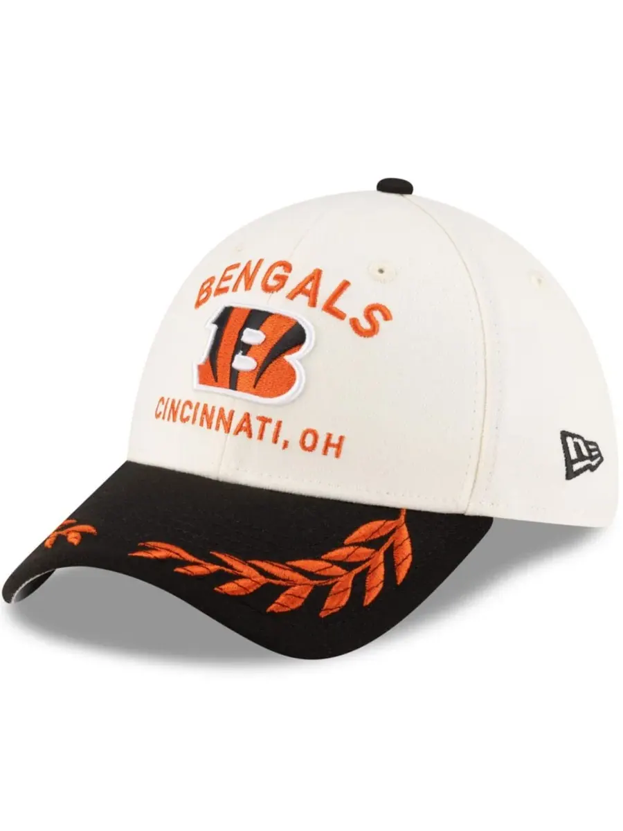 New Era Мужская кепка Cincinnati Bengals 39THIRTY Flex кремового/черного цвета с символикой драфта — изображение 1 из 5