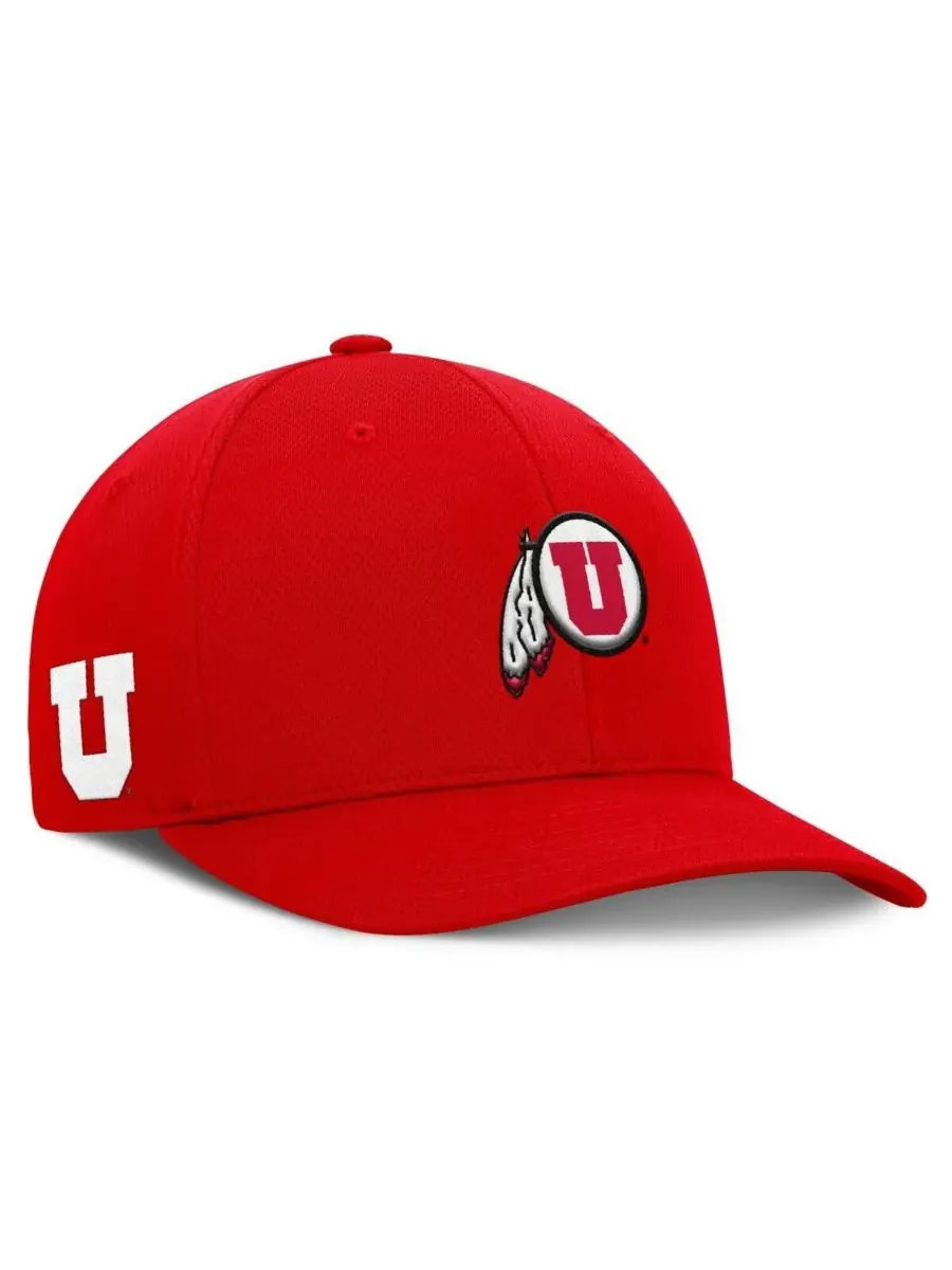 Top of the World Мужская красная кепка Utah Utes Reflex Logo Flex Hat — изображение 1 из 4, красный