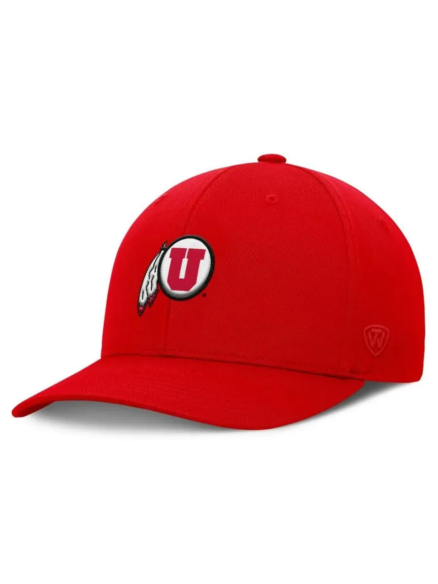 Top of the World Мужская красная кепка Utah Utes Reflex Logo Flex Hat — изображение 3 из 4, красный