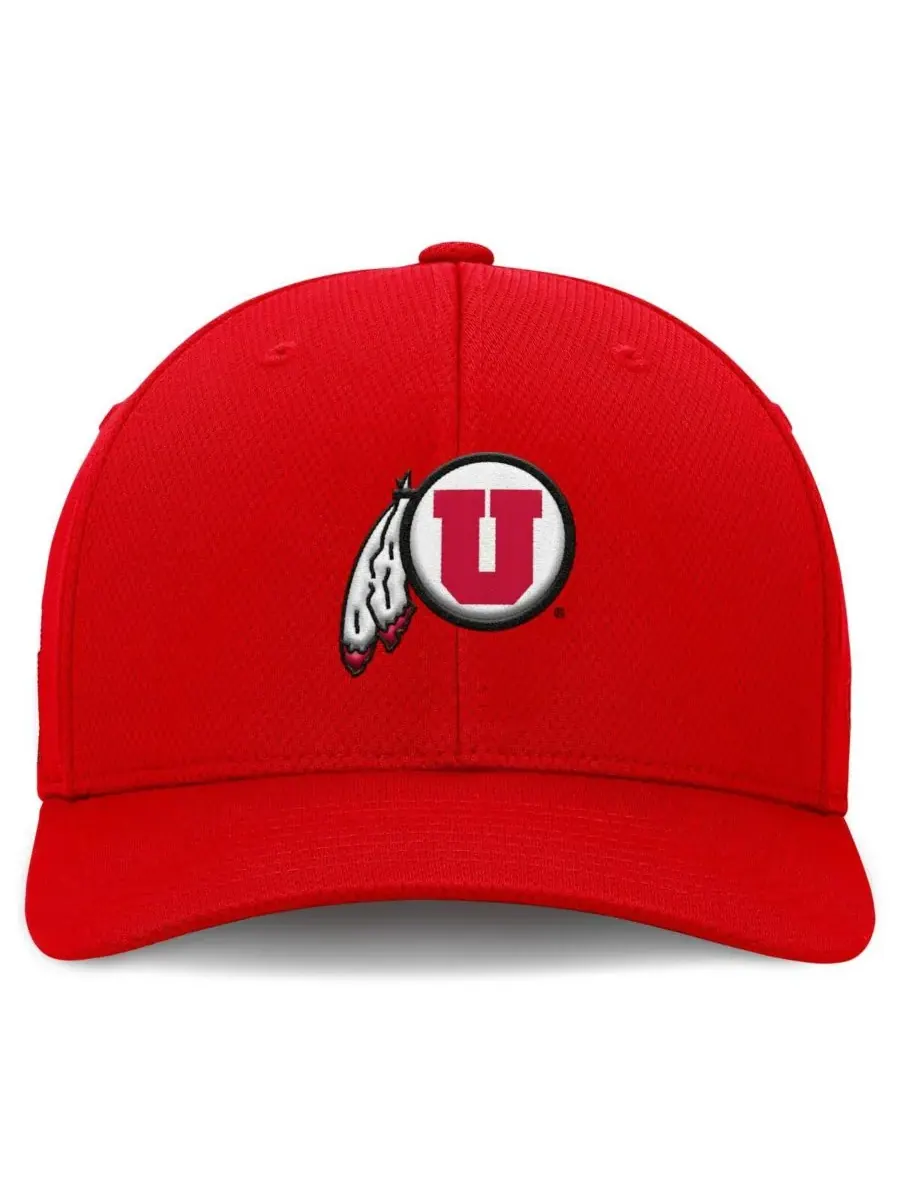Top of the World Мужская красная кепка Utah Utes Reflex Logo Flex Hat — изображение 4 из 4, красный