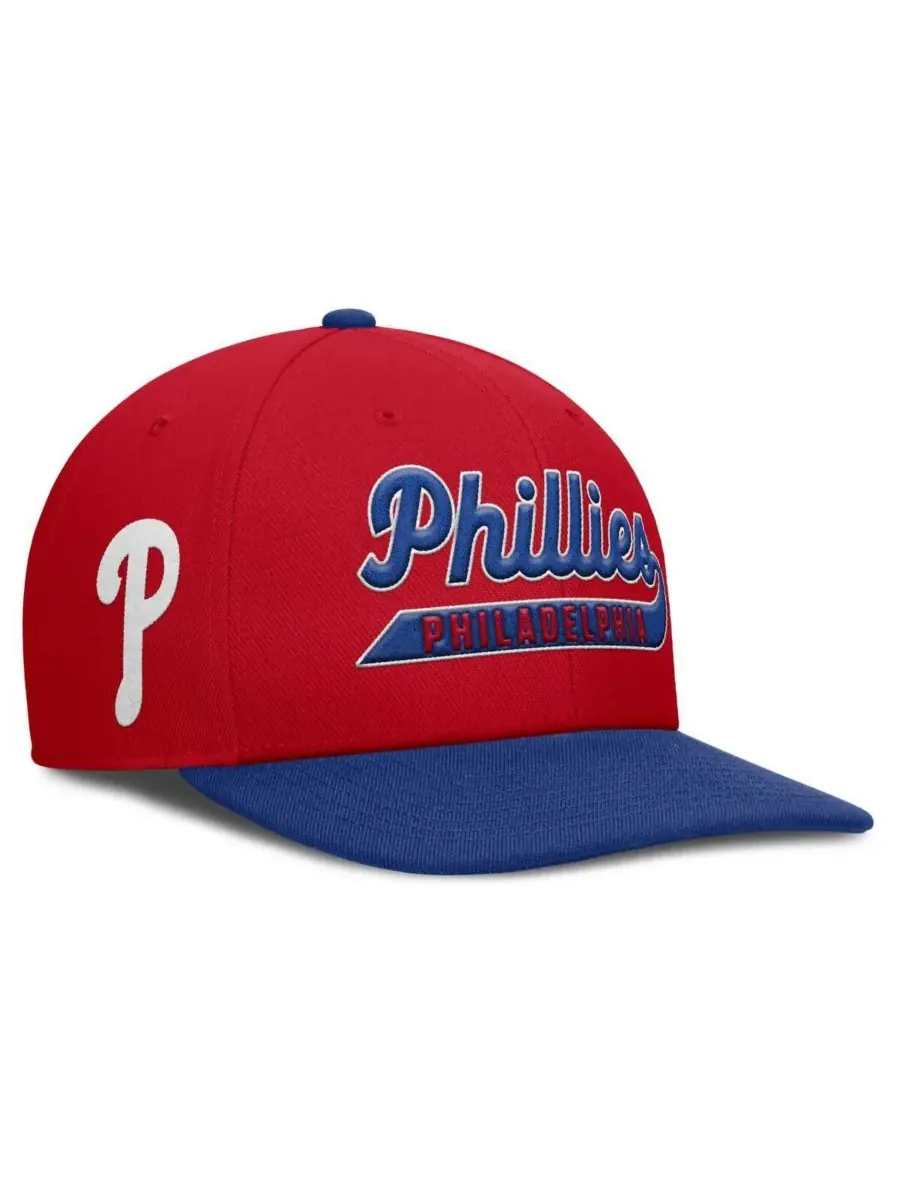 Nike Мужская бейсболка Philadelphia Phillies Pro Performance Snapback красного/королевского цвета — изображение 1 из 4
