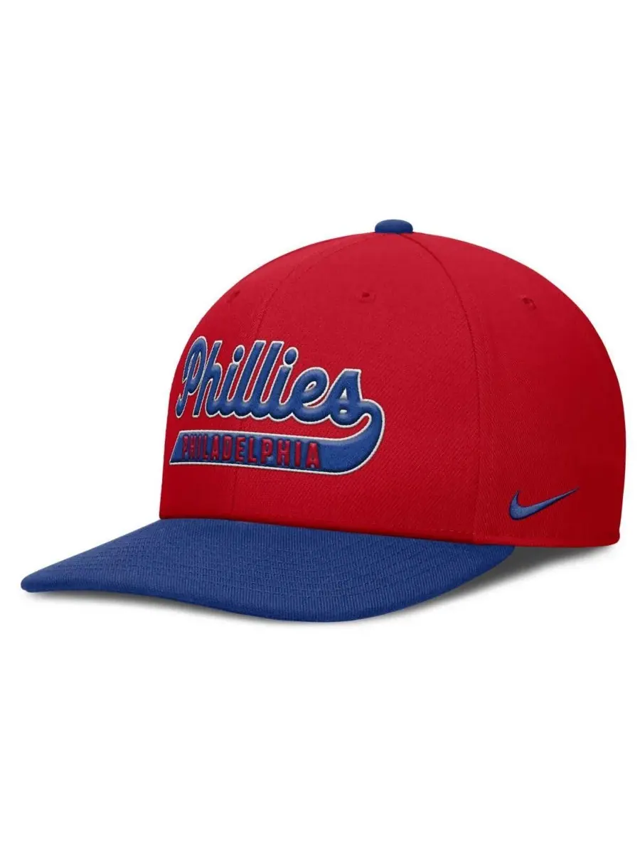Nike Мужская бейсболка Philadelphia Phillies Pro Performance Snapback красного/королевского цвета — изображение 3 из 4