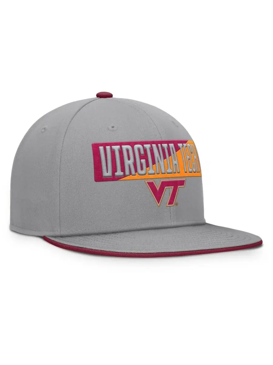 Fanatics Мужская серая кепка-бейсболка Virginia Tech Hokies Duo с регулируемой застежкой — изображение 3 из 4, серый